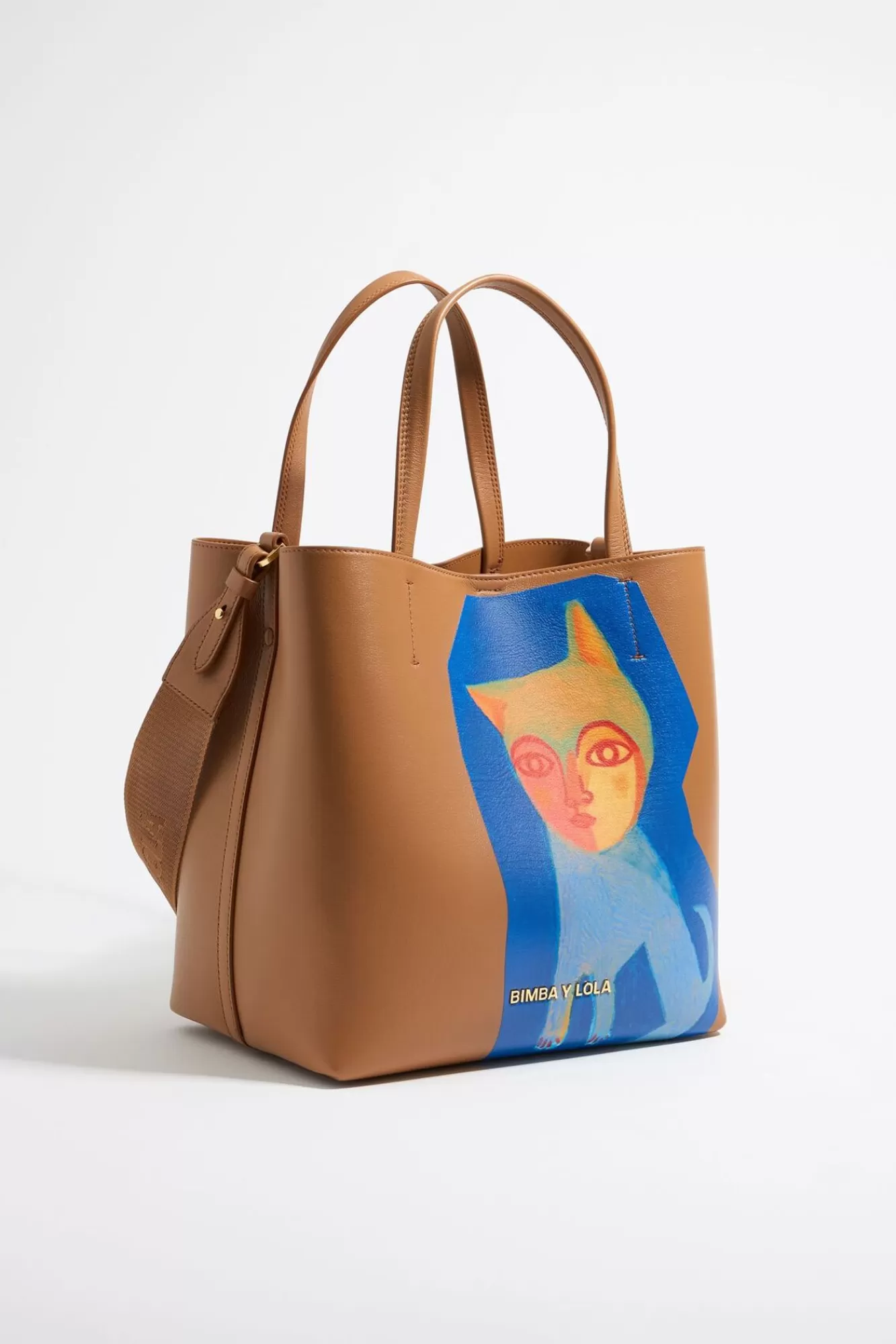 BIMBA Y LOLA Bolso Chihuahua X Ana Leovy Grande Piel Miel Shop