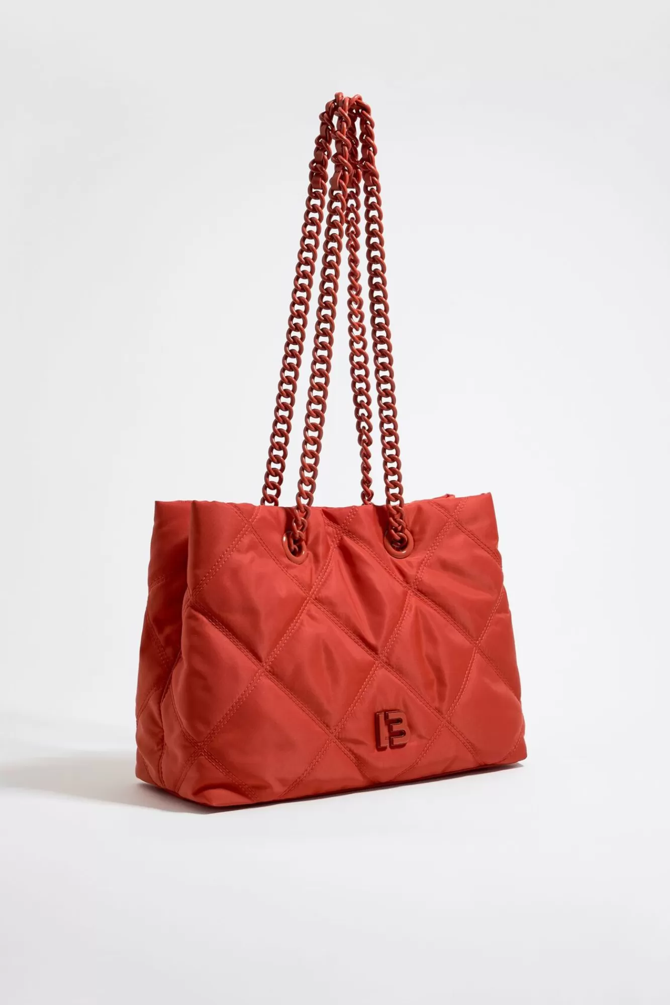 BIMBA Y LOLA Bolso Shopper Mediano Nylon Acolchado Coral Best Sale