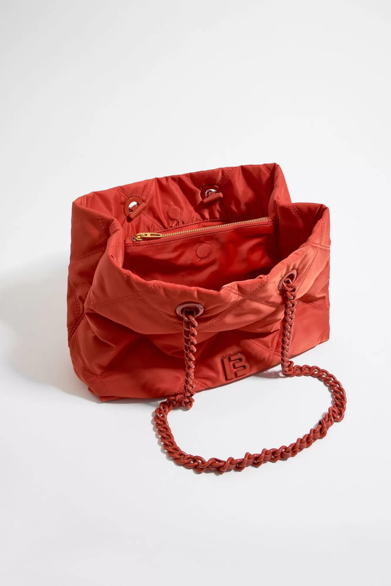BIMBA Y LOLA Bolso Shopper Mediano Nylon Acolchado Coral Best Sale