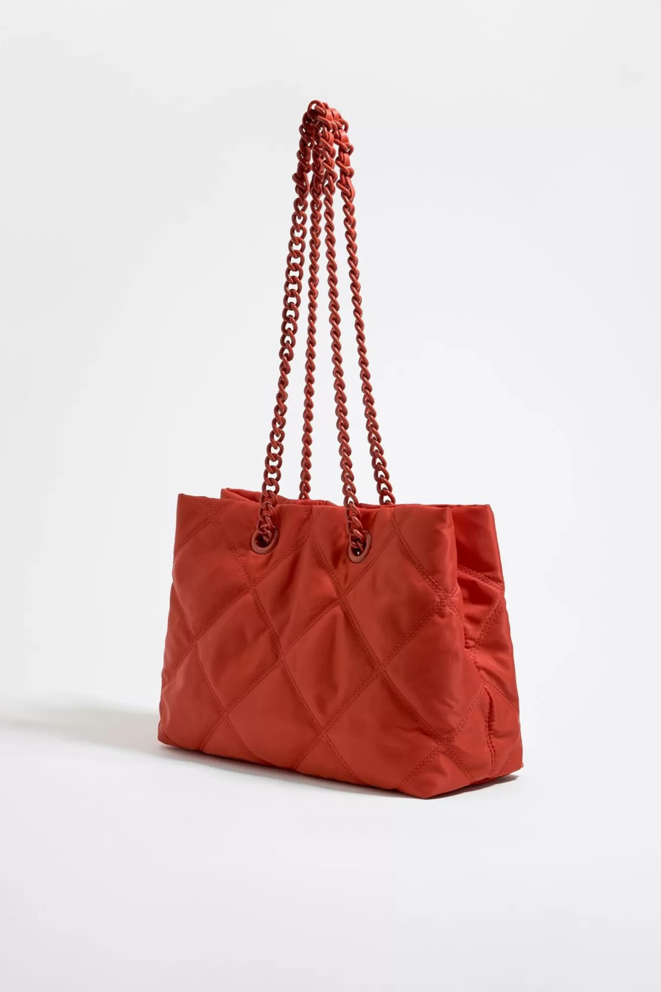 BIMBA Y LOLA Bolso Shopper Mediano Nylon Acolchado Coral Best Sale