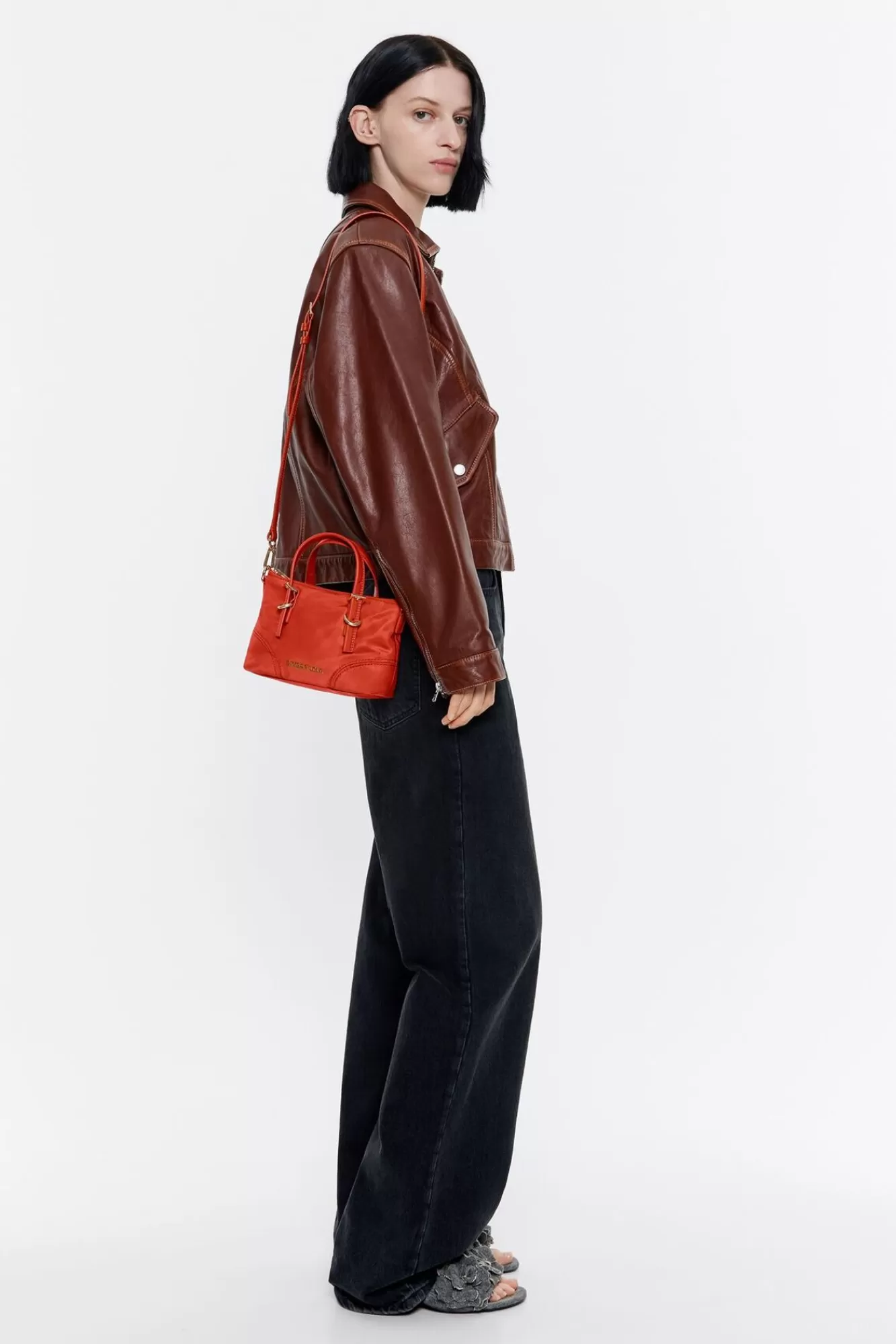 BIMBA Y LOLA Bolso Shopper Mini Nylon Coral Discount