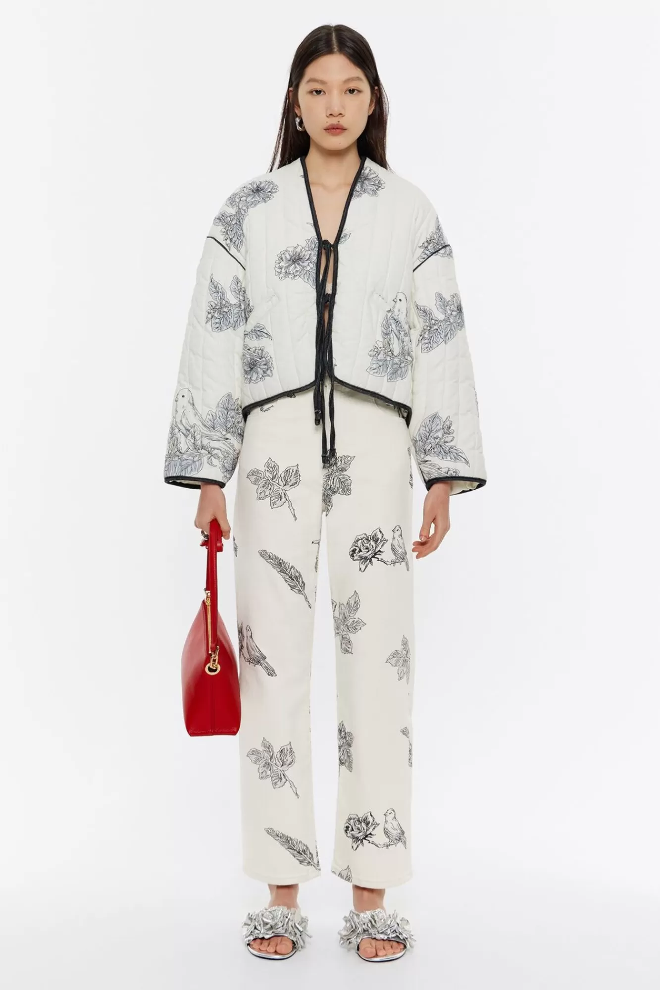BIMBA Y LOLA Cazadora Corta Acolchada Canary Pop Blanca Best Sale