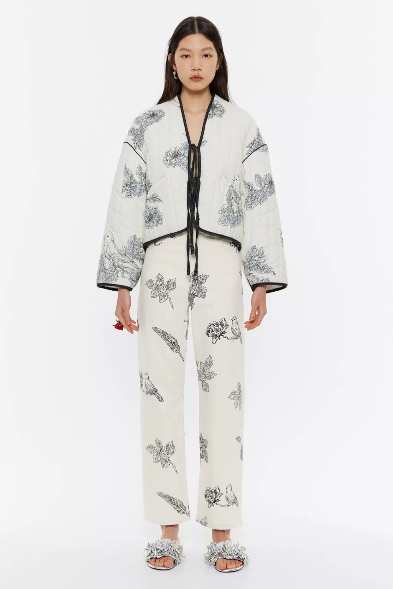 BIMBA Y LOLA Cazadora Corta Acolchada Canary Pop Blanca Best Sale