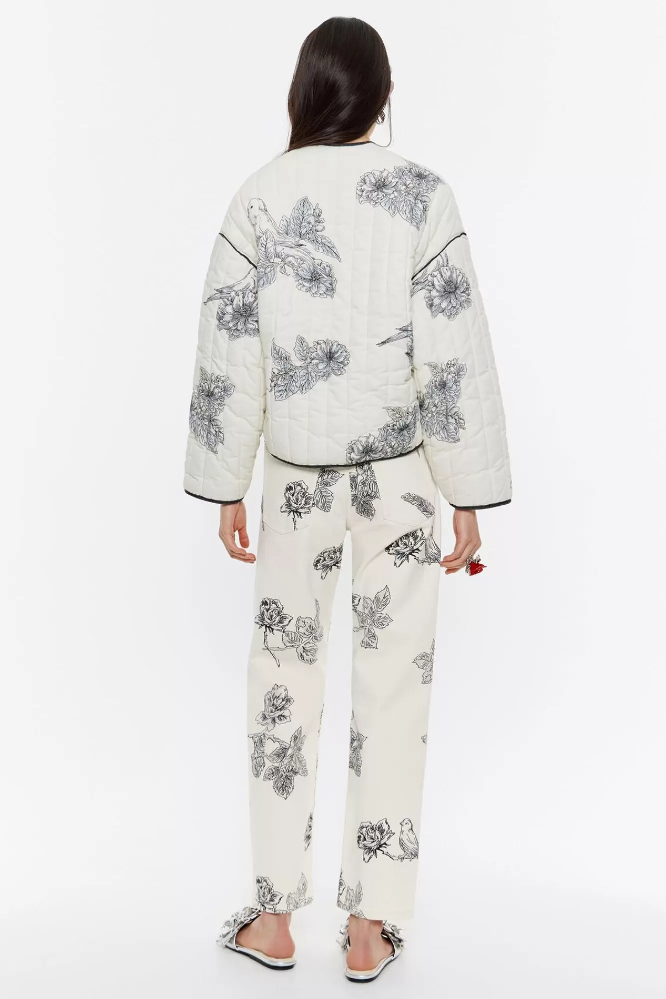 BIMBA Y LOLA Cazadora Corta Acolchada Canary Pop Blanca Hot