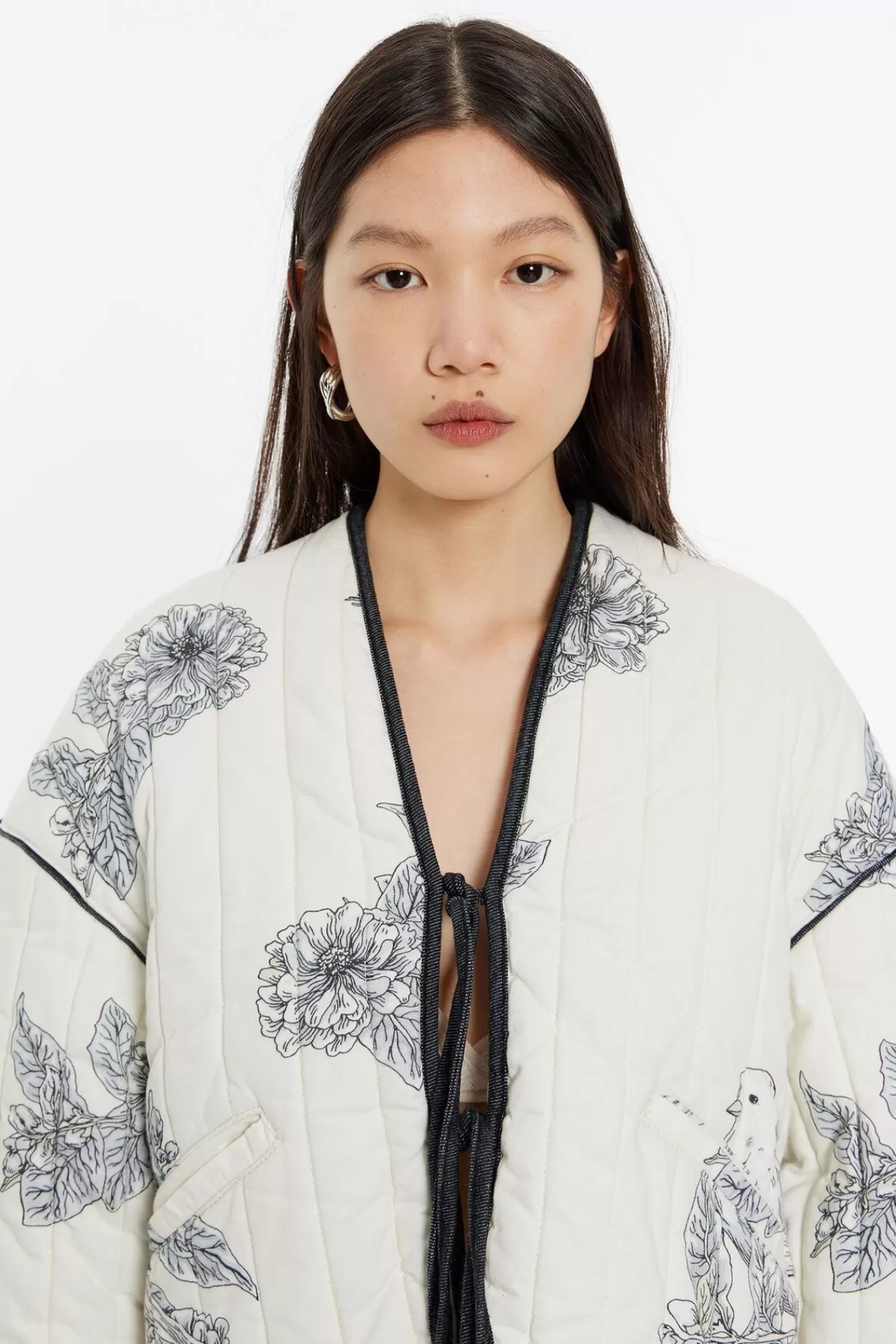 BIMBA Y LOLA Cazadora Corta Acolchada Canary Pop Blanca Best Sale