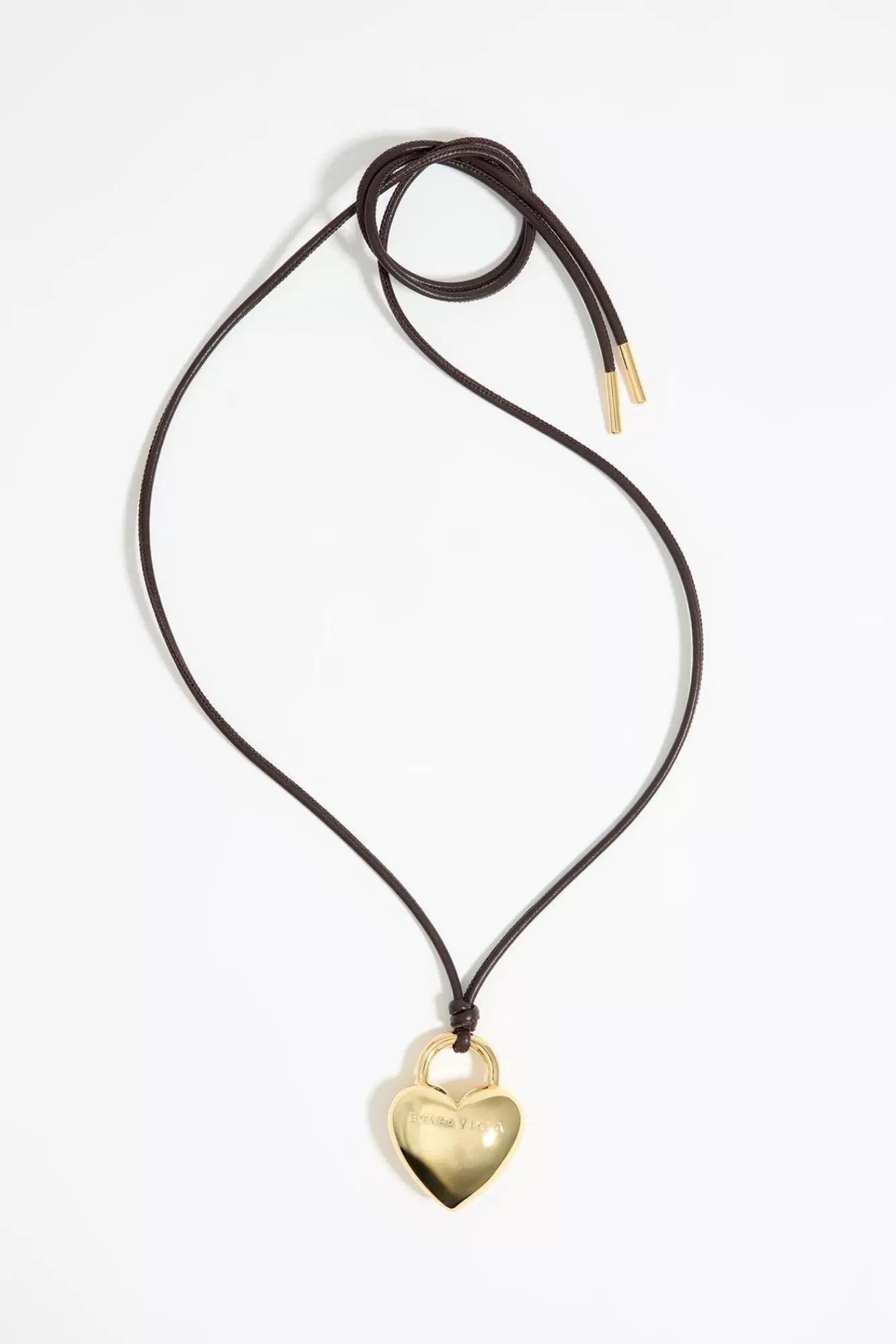 BIMBA Y LOLA Collar Cordon Piel Corazon Dorado Online