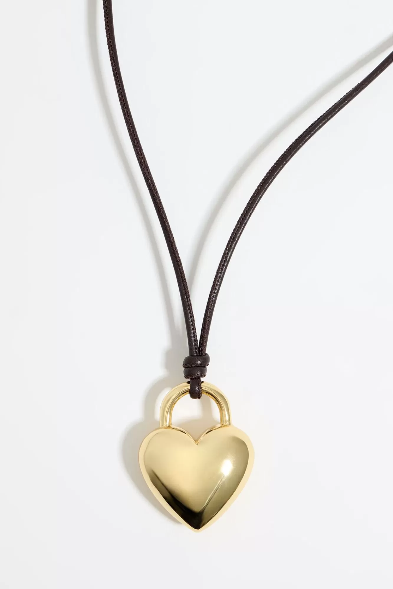 BIMBA Y LOLA Collar Cordon Piel Corazon Dorado Online