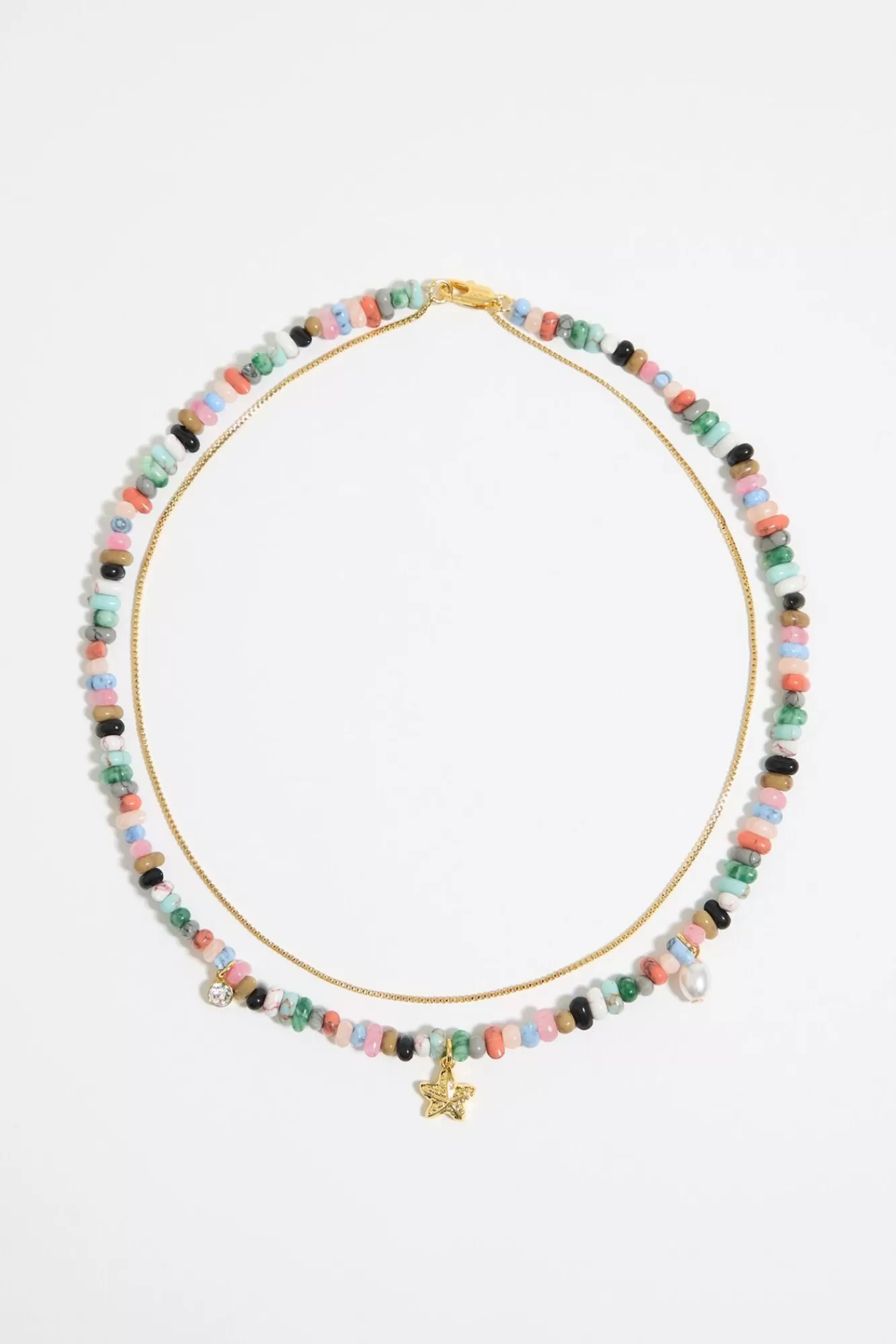 BIMBA Y LOLA Collar Doble Caracolas Y Piedras Multicolor Clearance