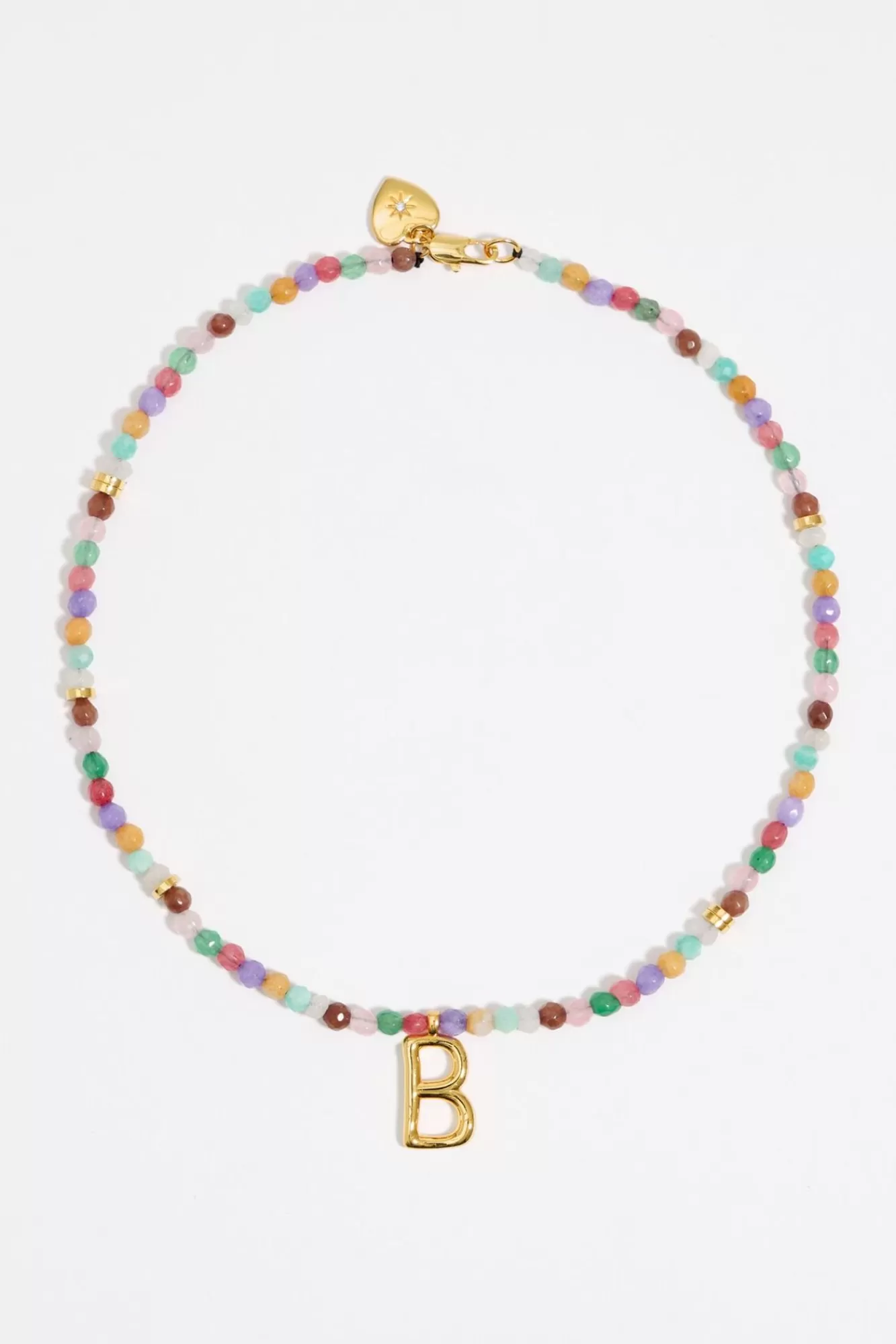BIMBA Y LOLA Collar Letra B Piedras Multicolores Discount