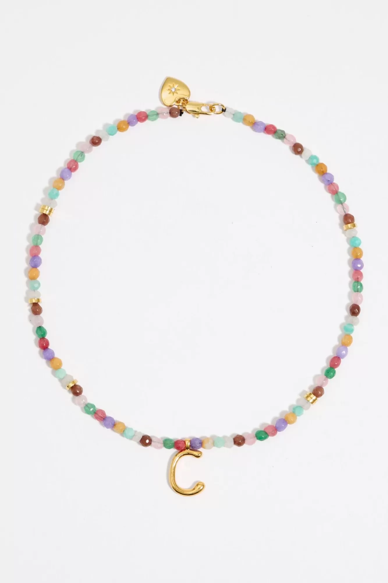BIMBA Y LOLA Collar Letra C Piedras Multicolores Cheap