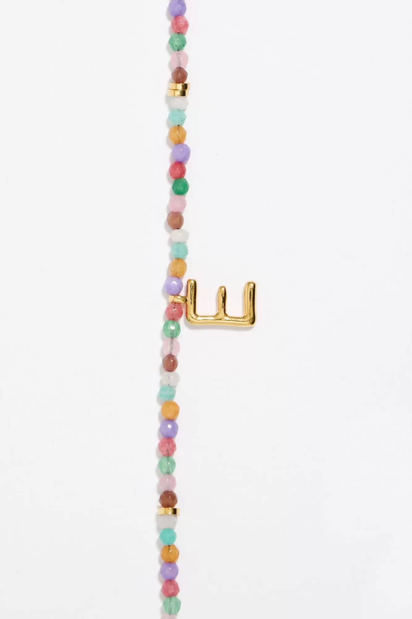 BIMBA Y LOLA Collar Letra E Piedras Multicolores Cheap