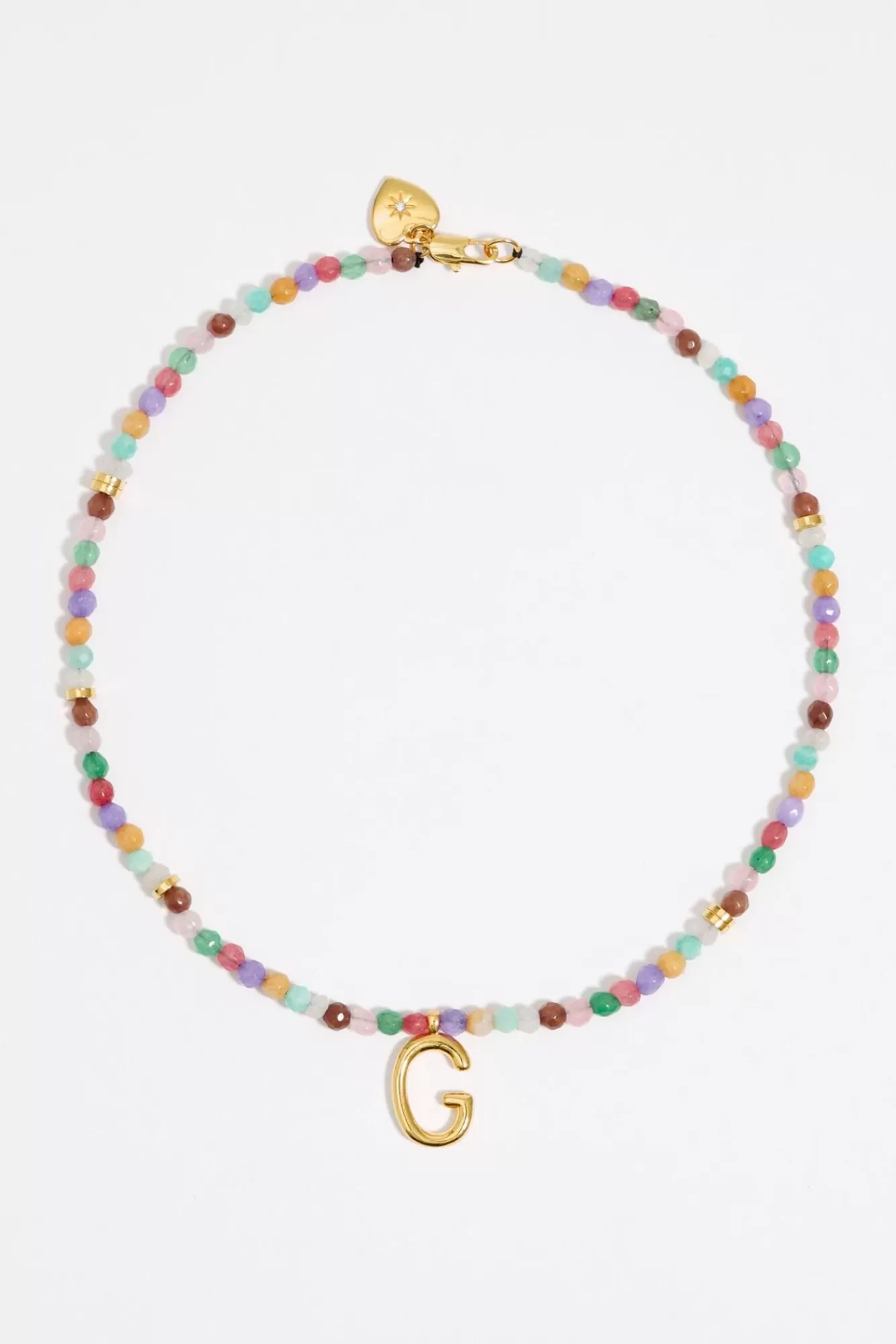 BIMBA Y LOLA Collar Letra G Piedras Multicolores Clearance