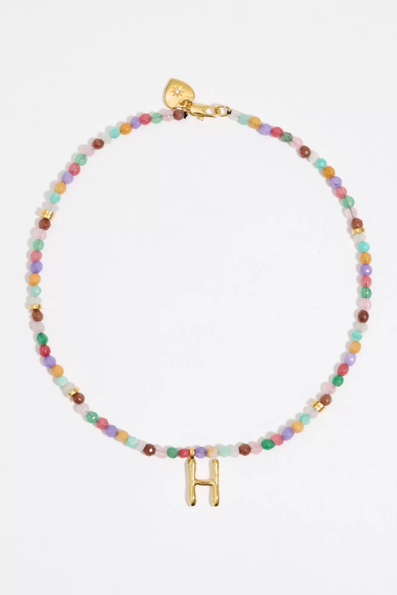 BIMBA Y LOLA Collar Letra H Piedras Multicolores Flash Sale