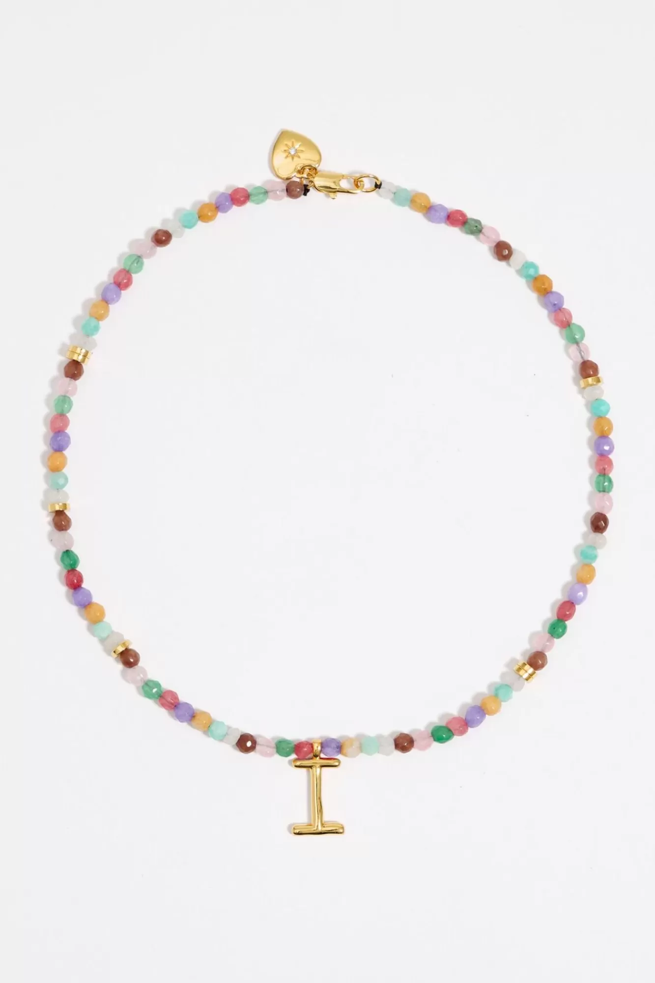 BIMBA Y LOLA Collar Letra I Piedras Multicolores Fashion