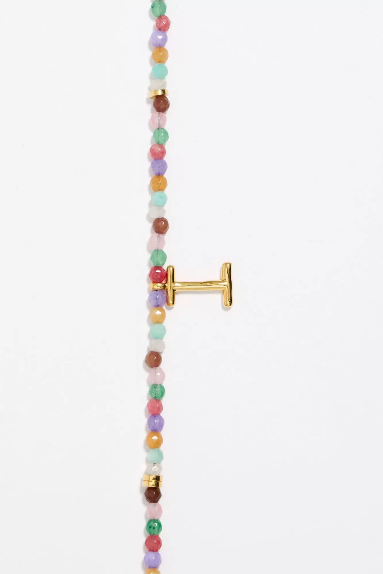 BIMBA Y LOLA Collar Letra I Piedras Multicolores Fashion