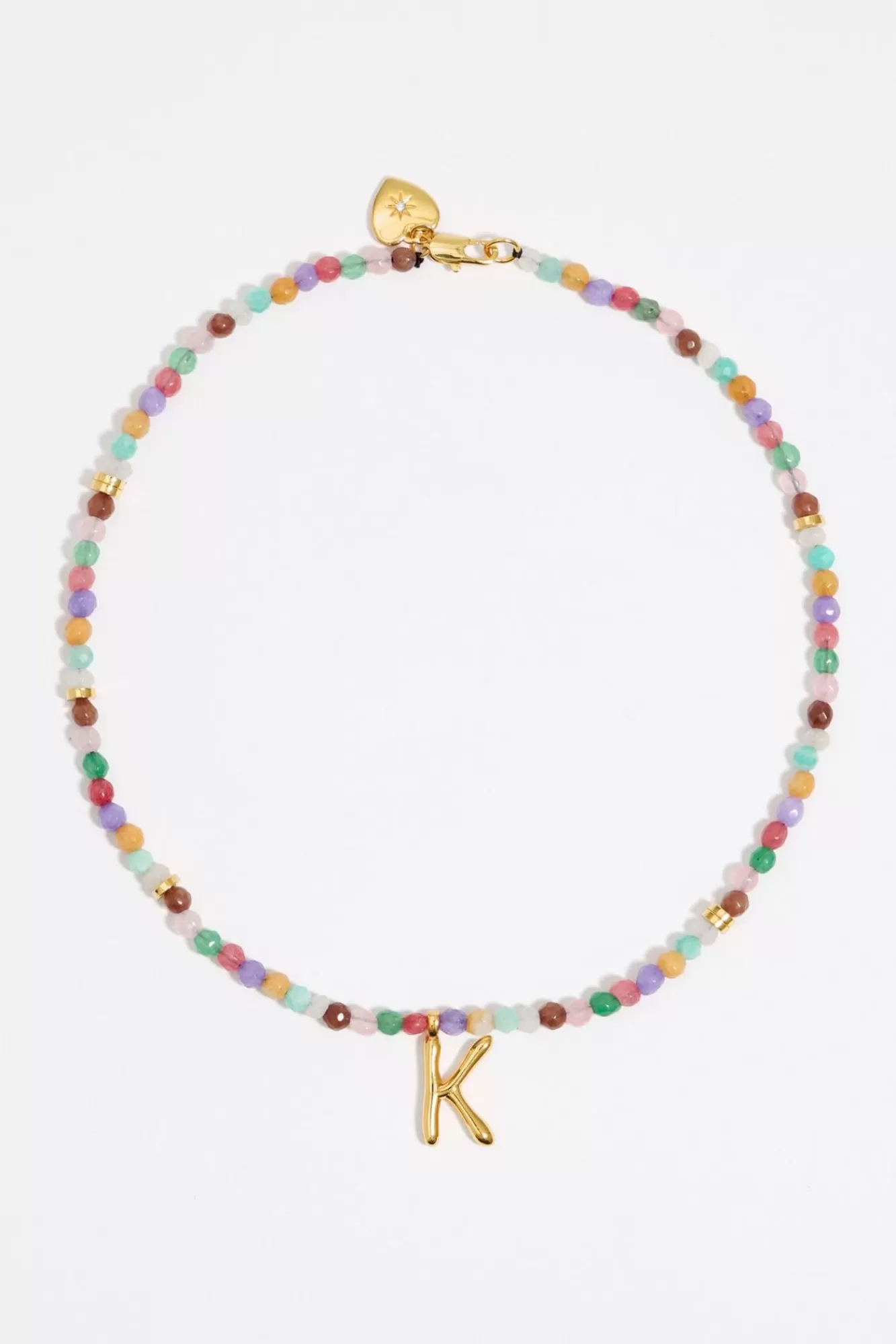 BIMBA Y LOLA Collar Letra K Piedras Multicolores Discount