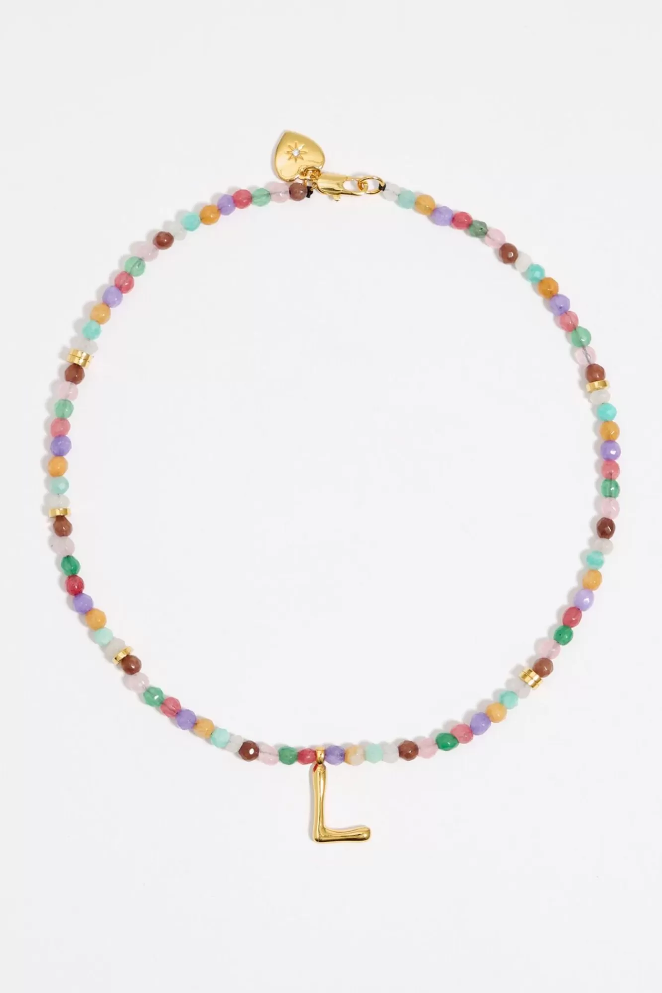 BIMBA Y LOLA Collar Letra L Piedras Multicolores Best Sale