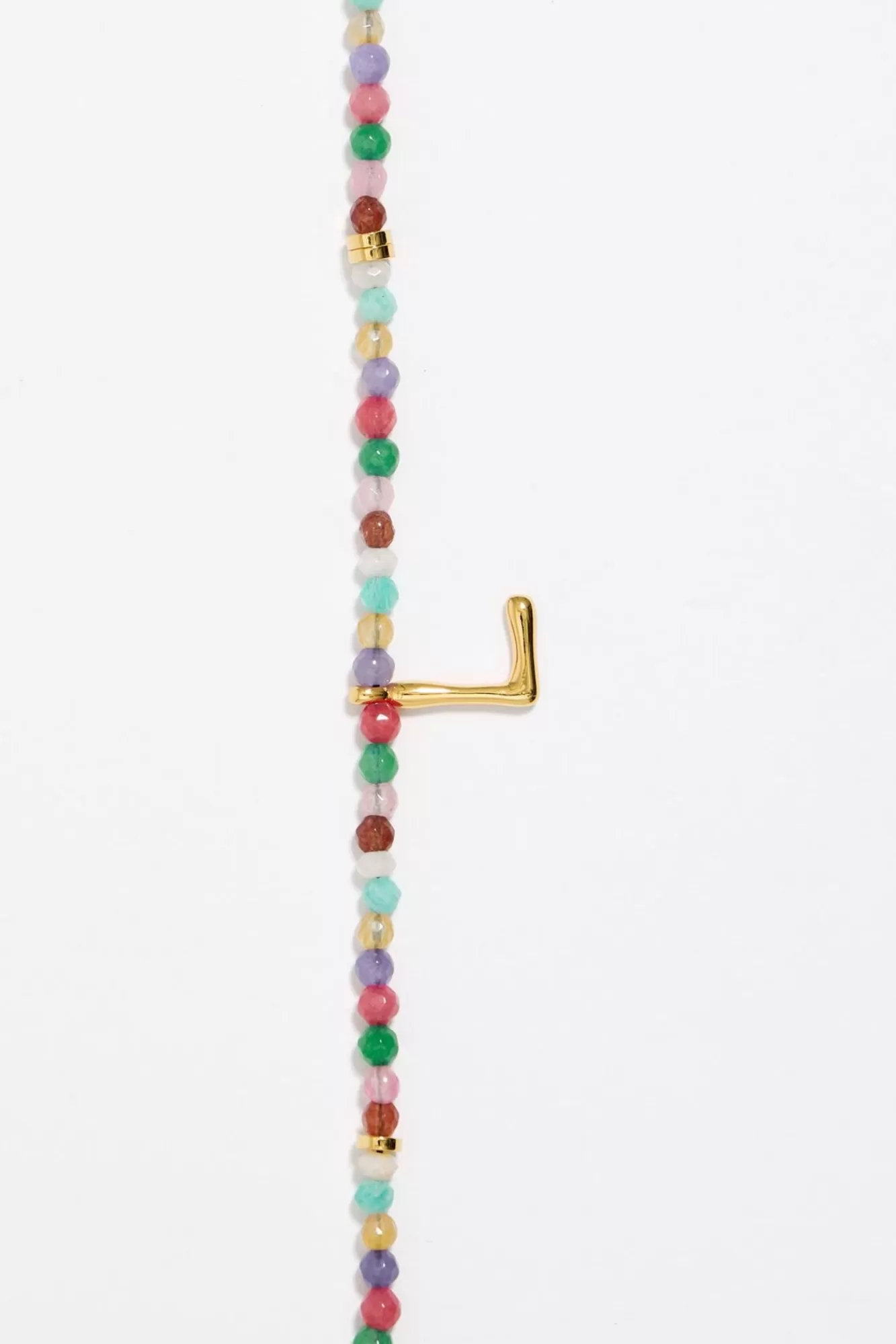 BIMBA Y LOLA Collar Letra L Piedras Multicolores Best Sale