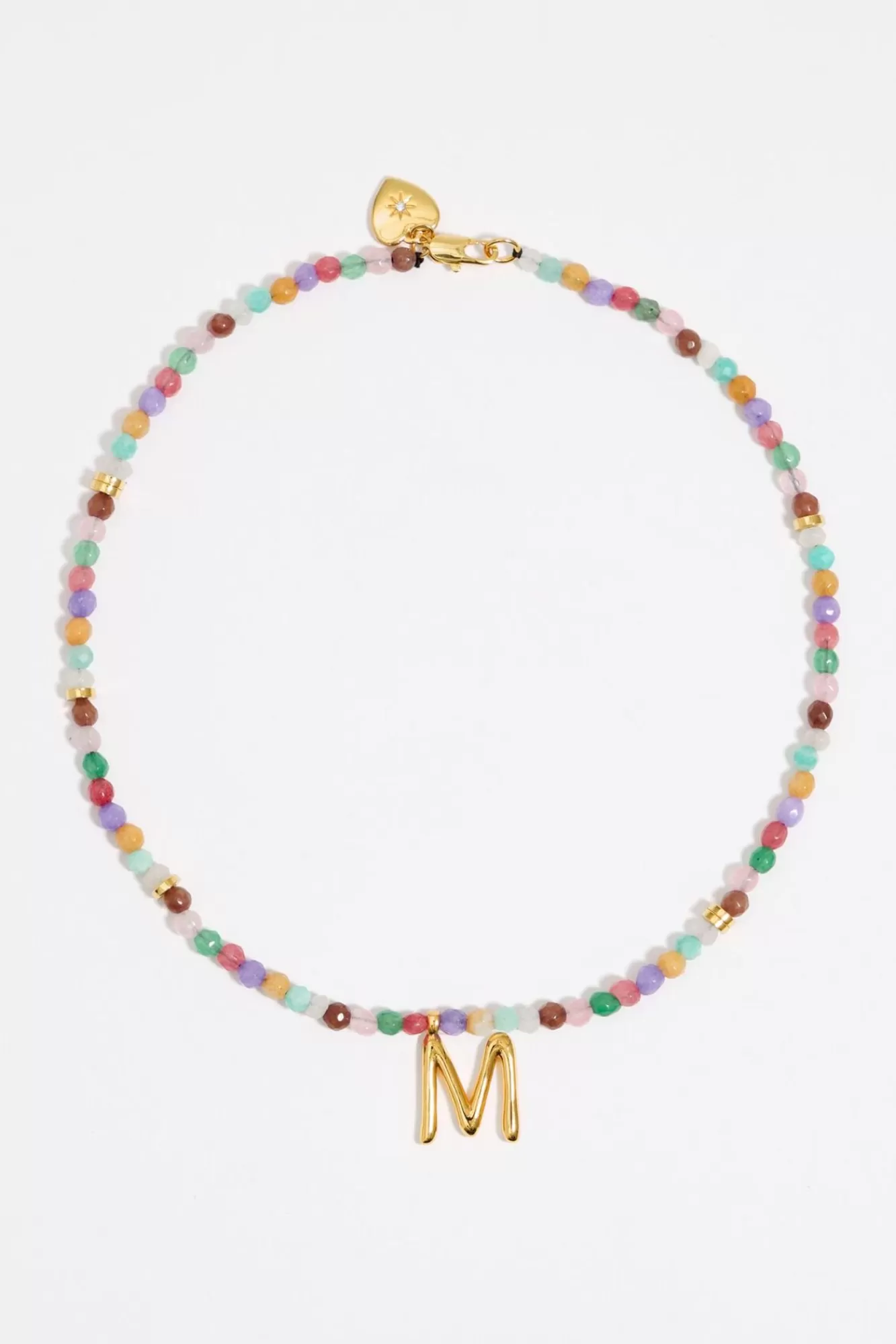 BIMBA Y LOLA Collar Letra M Piedras Multicolores Sale