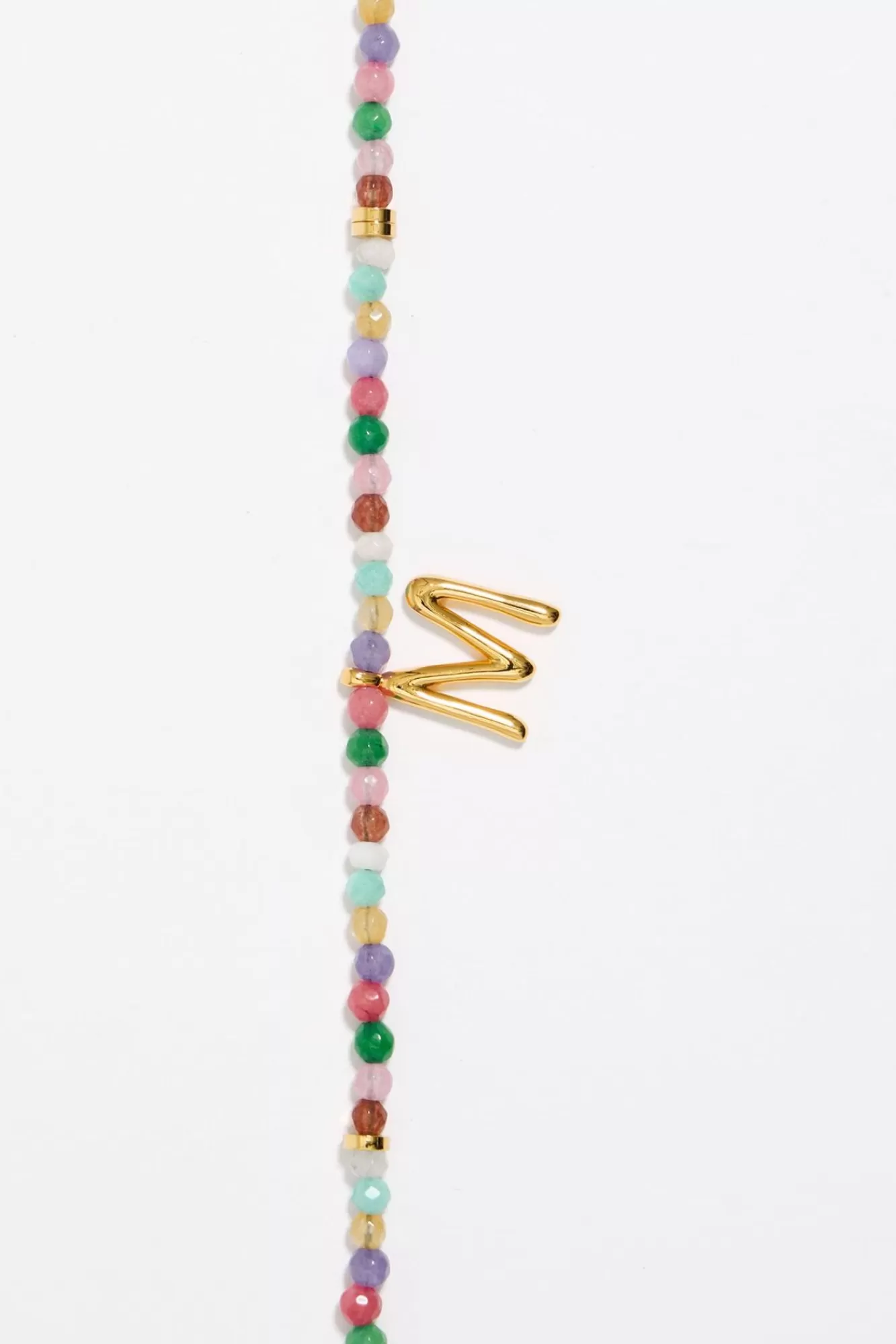 BIMBA Y LOLA Collar Letra M Piedras Multicolores Sale