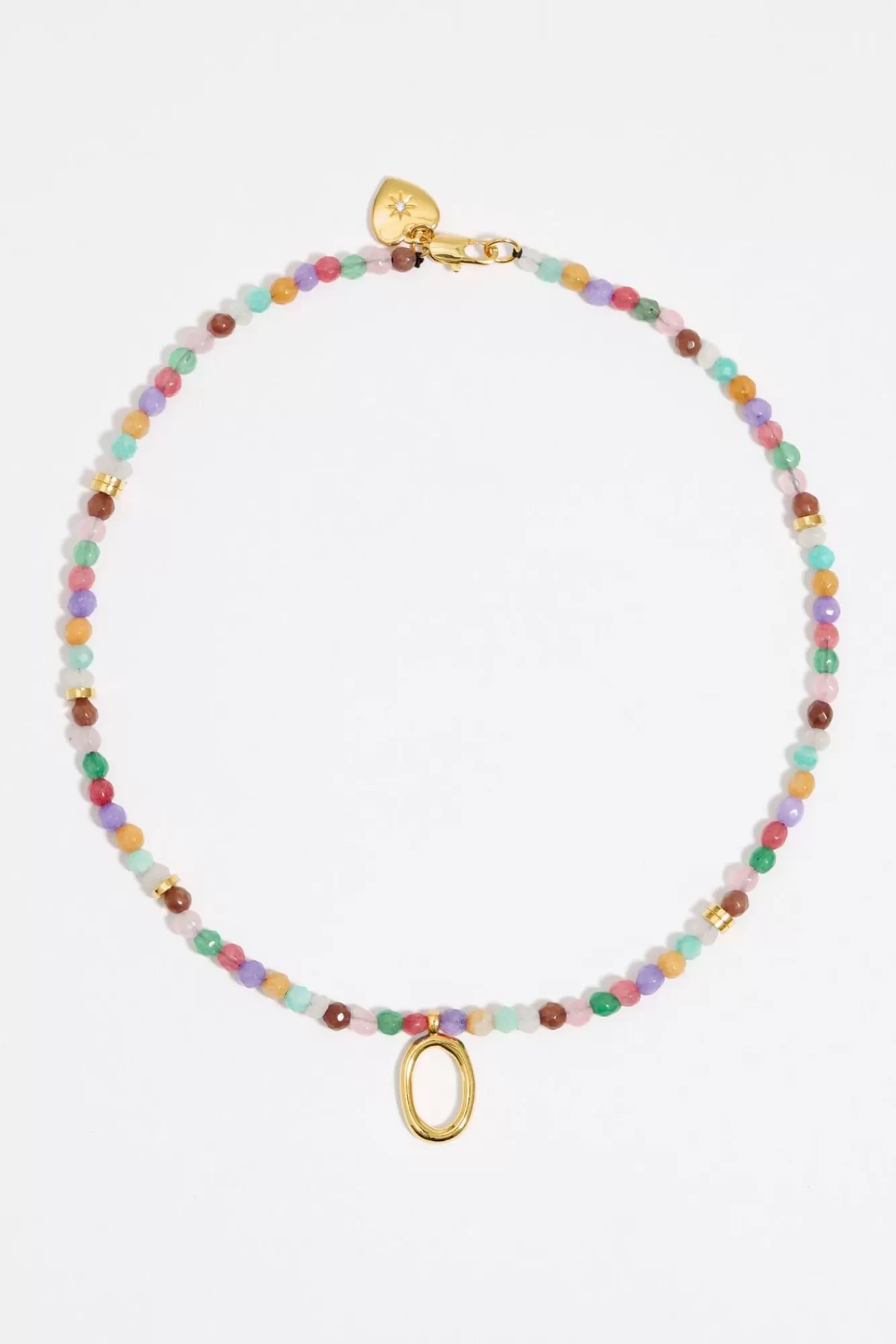 BIMBA Y LOLA Collar Letra O Piedras Multicolores Fashion