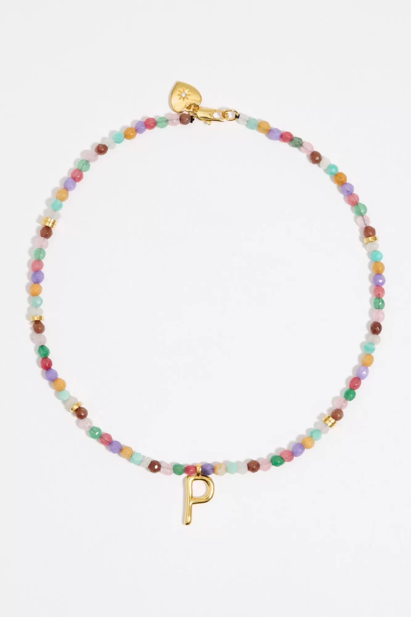 BIMBA Y LOLA Collar Letra P Piedras Multicolores Store