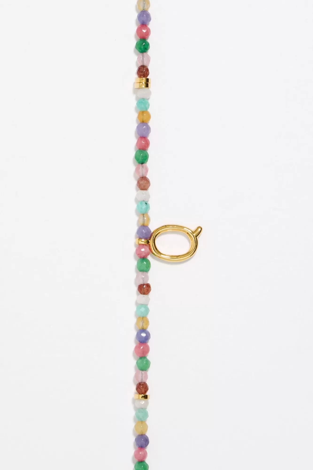 BIMBA Y LOLA Collar Letra Q Piedras Multicolores New