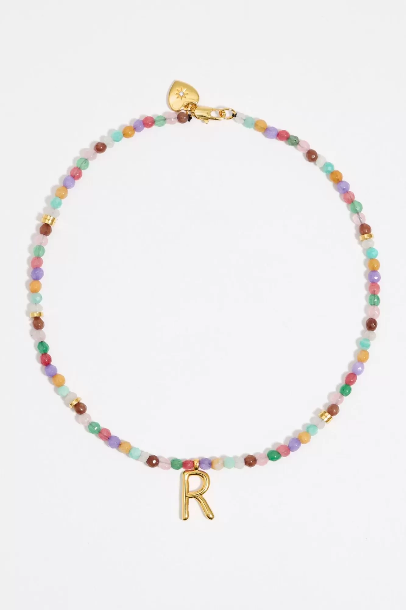 BIMBA Y LOLA Collar Letra R Piedras Multicolores Cheap