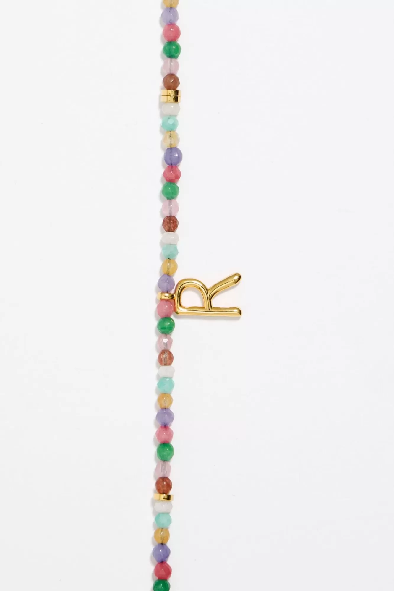 BIMBA Y LOLA Collar Letra R Piedras Multicolores Cheap