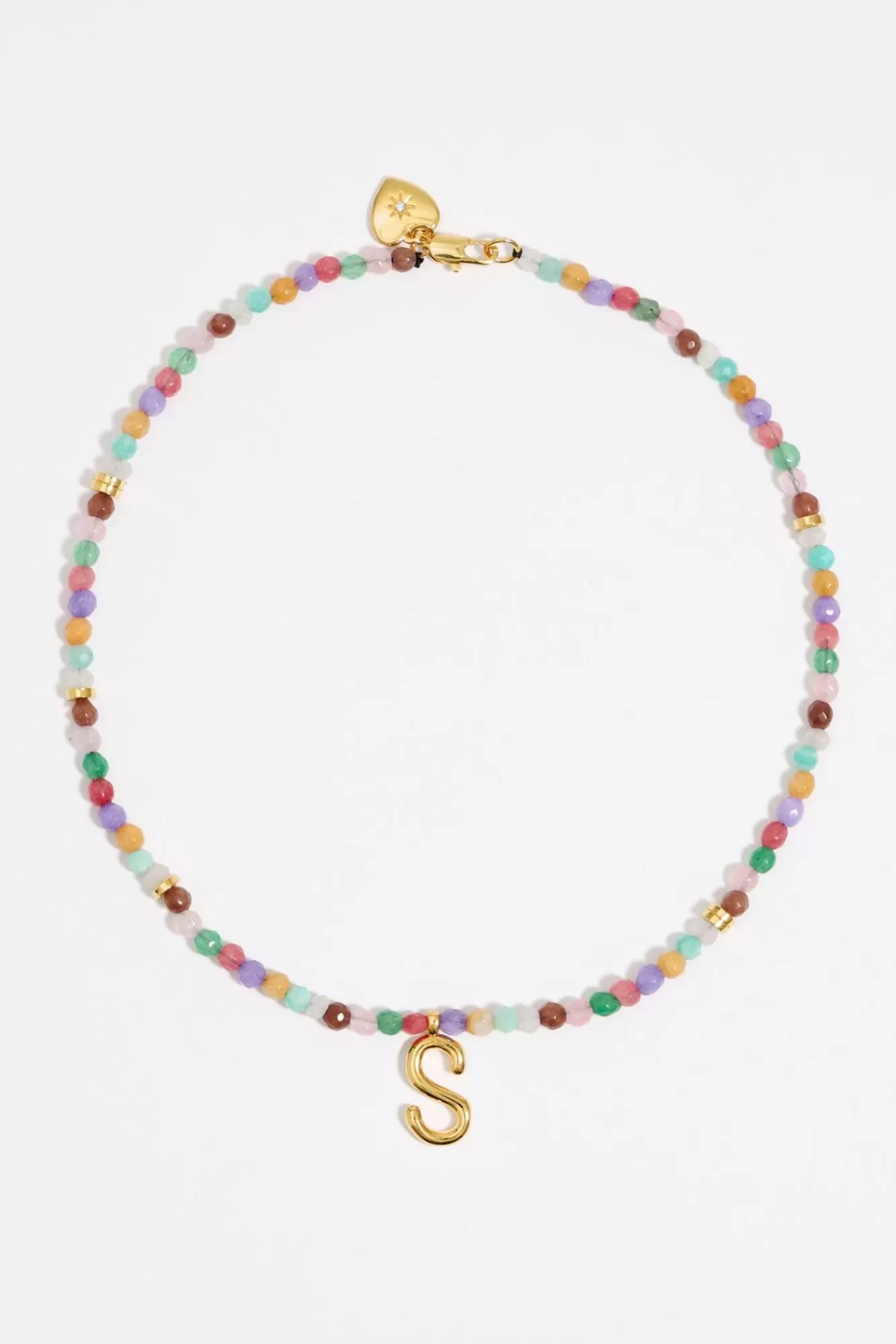 BIMBA Y LOLA Collar Letra S Piedras Multicolores Flash Sale