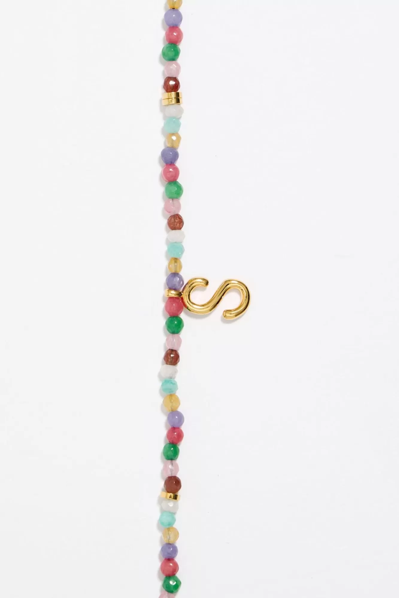 BIMBA Y LOLA Collar Letra S Piedras Multicolores Flash Sale