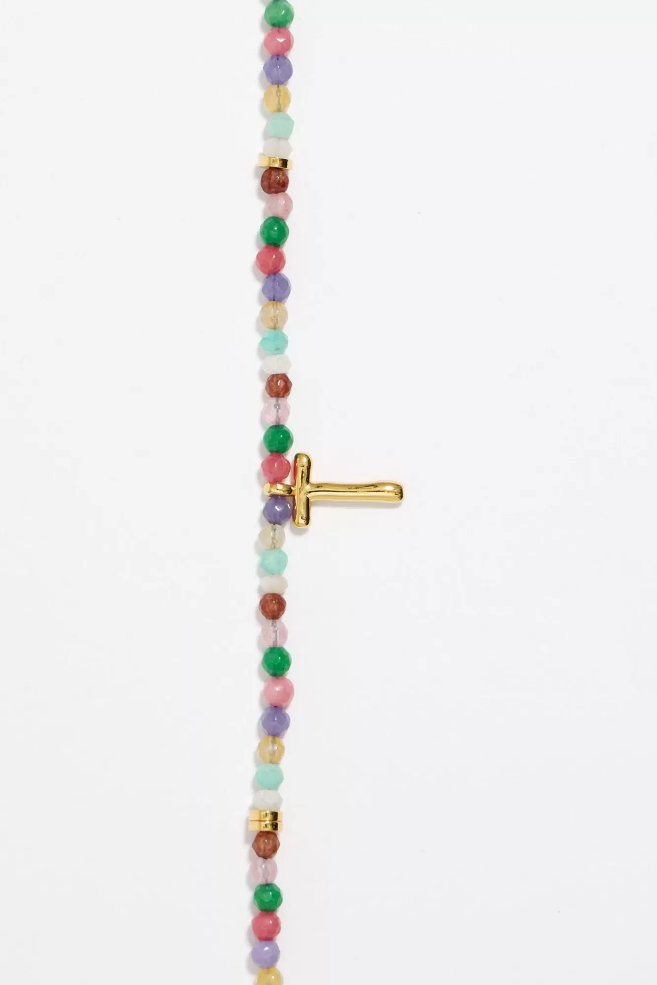 BIMBA Y LOLA Collar Letra T Piedras Multicolores Best Sale