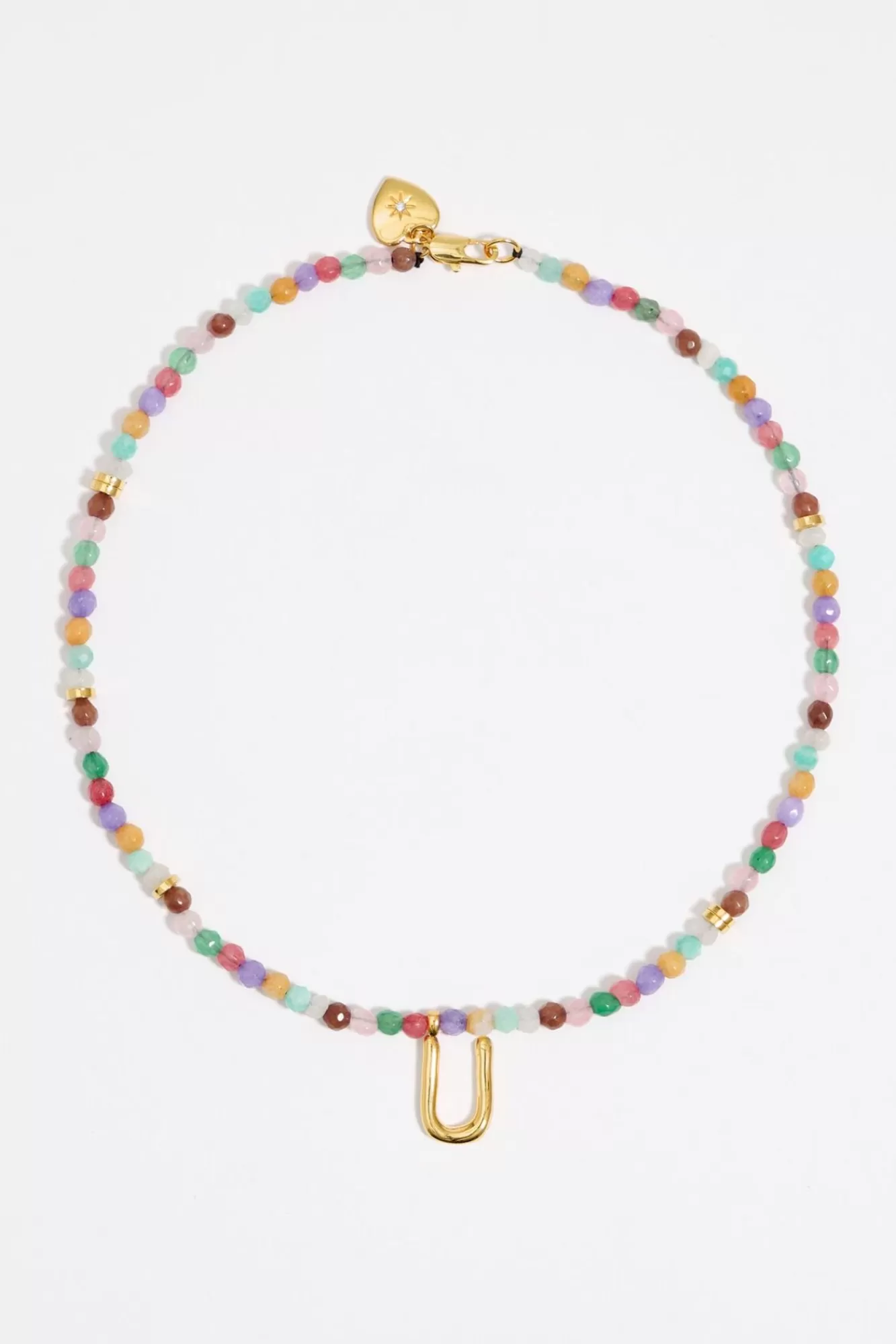 BIMBA Y LOLA Collar Letra U Piedras Multicolores Cheap
