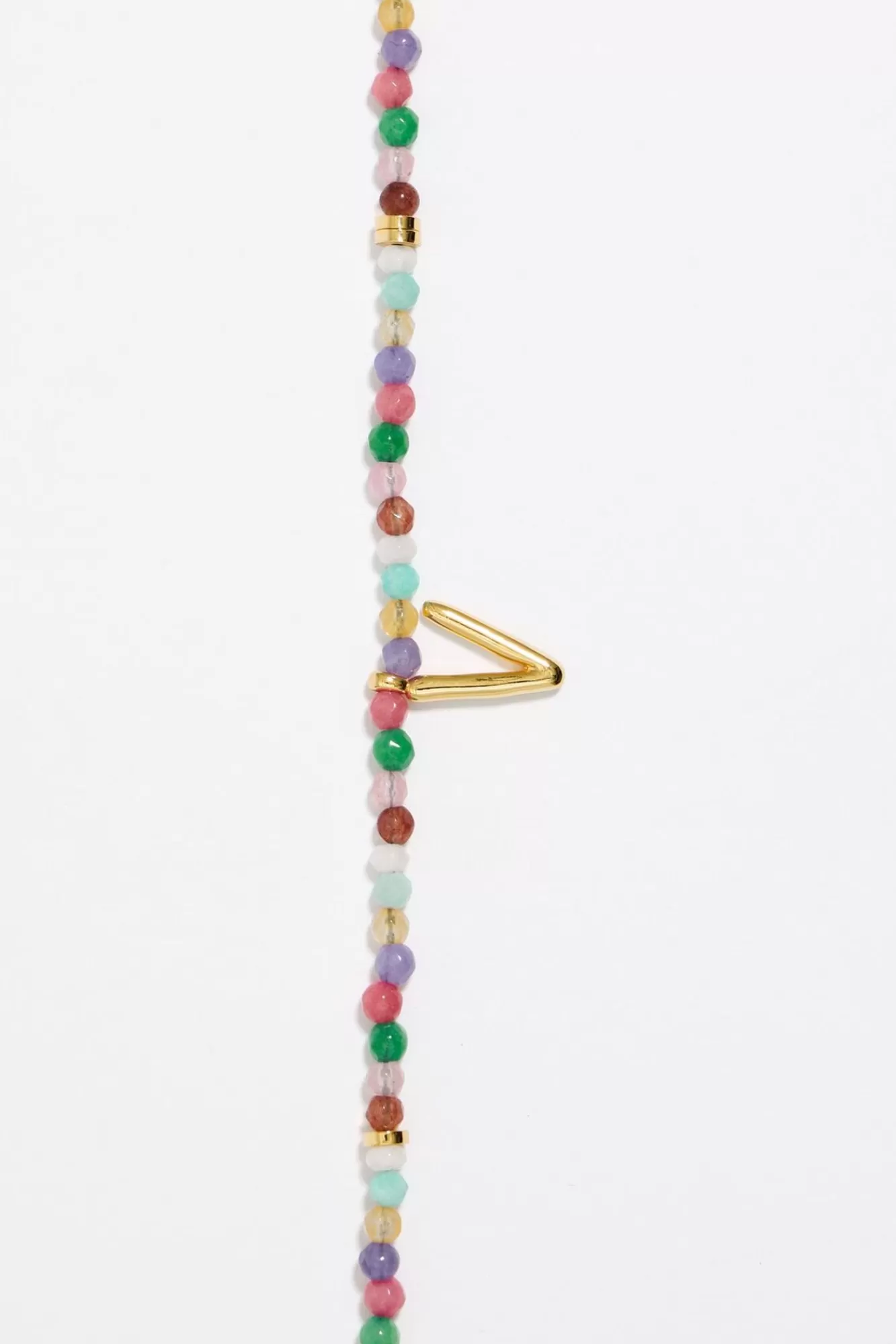 BIMBA Y LOLA Collar Letra V Piedras Multicolores Cheap