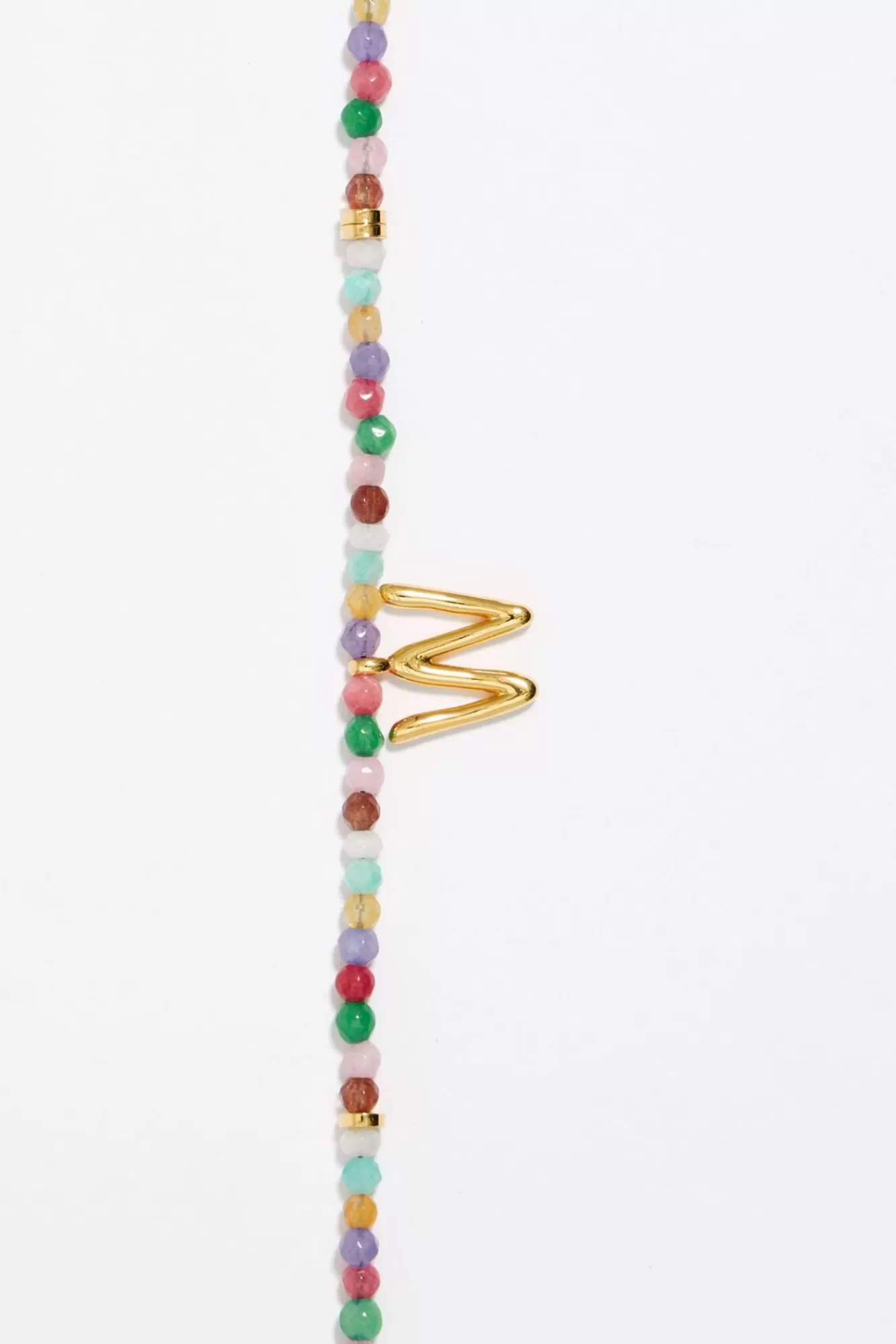BIMBA Y LOLA Collar Letra W Piedras Multicolores Flash Sale