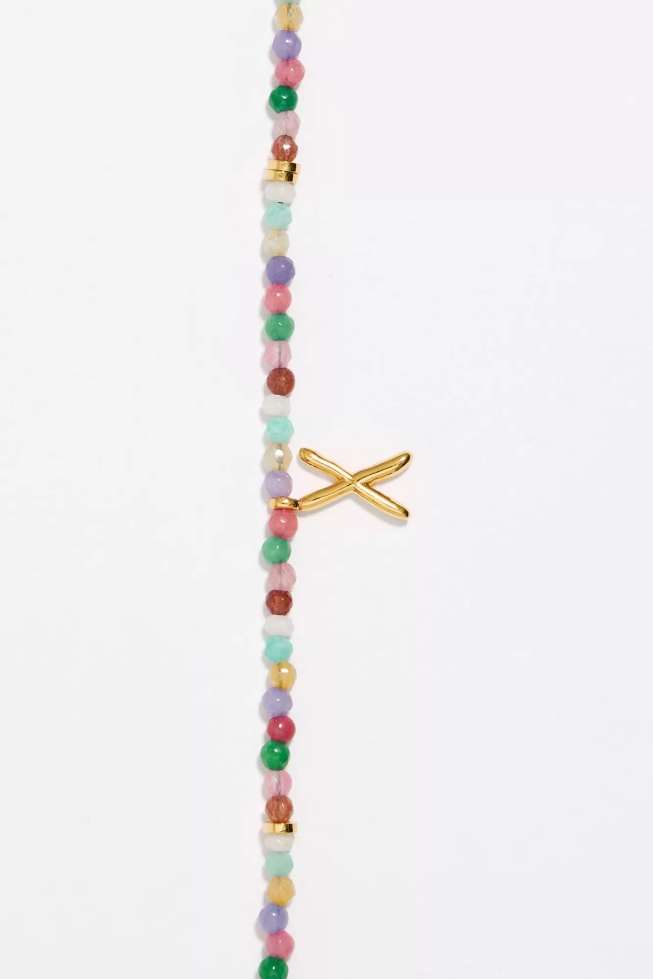 BIMBA Y LOLA Collar Letra X Piedras Multicolores Fashion