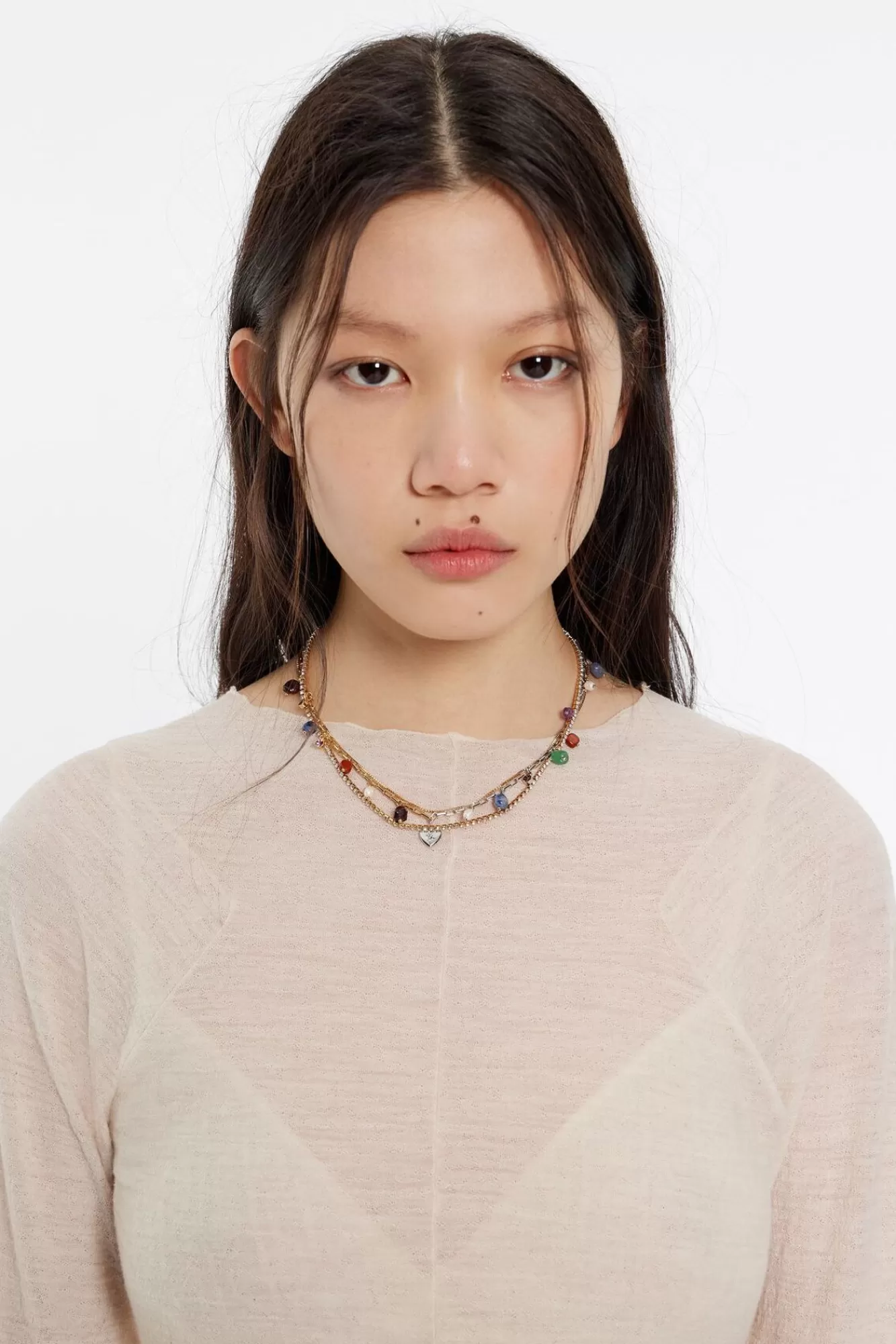 BIMBA Y LOLA Collar Multicadenas Cristales Y Piedras Multicolores Clearance