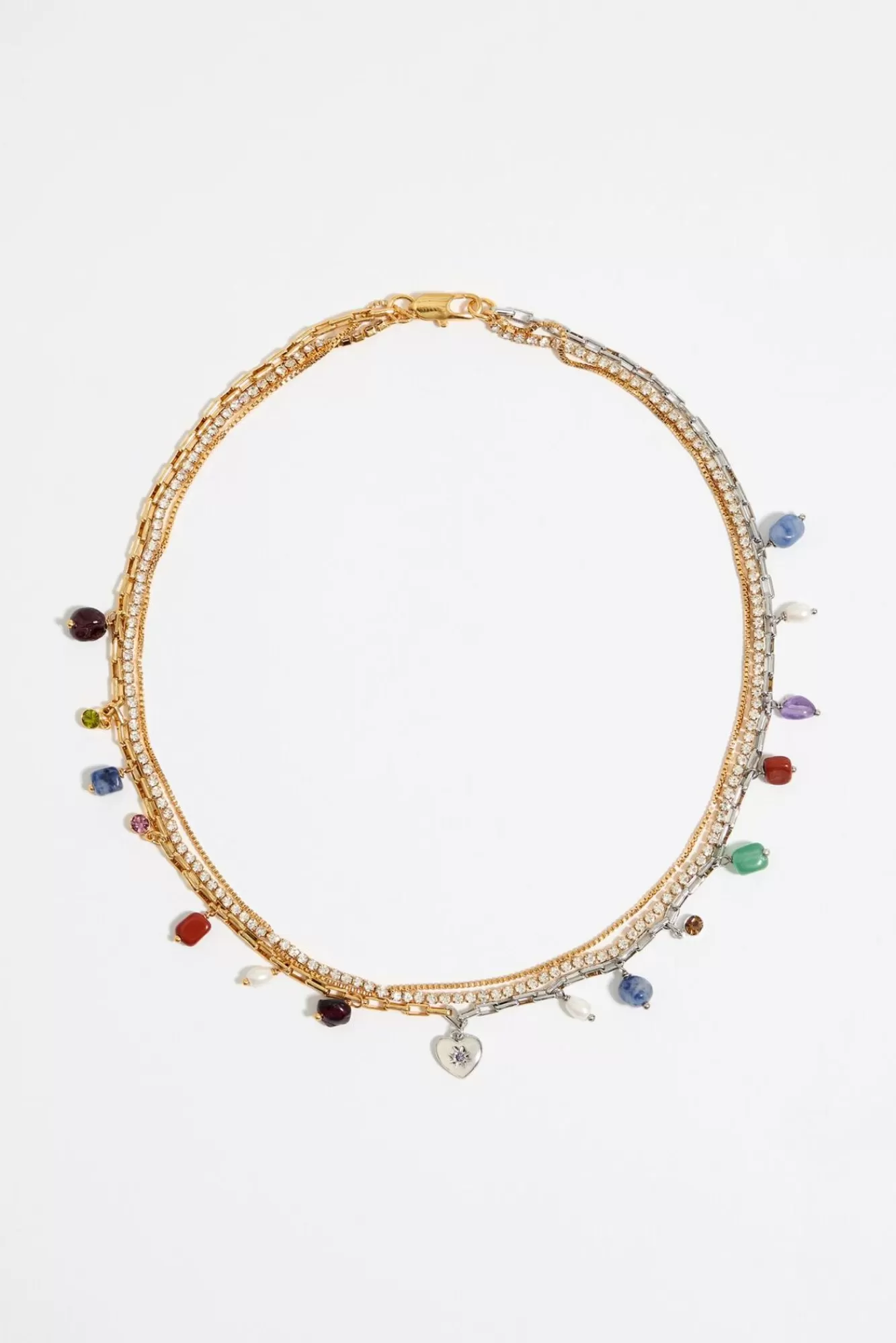 BIMBA Y LOLA Collar Multicadenas Cristales Y Piedras Multicolores Store