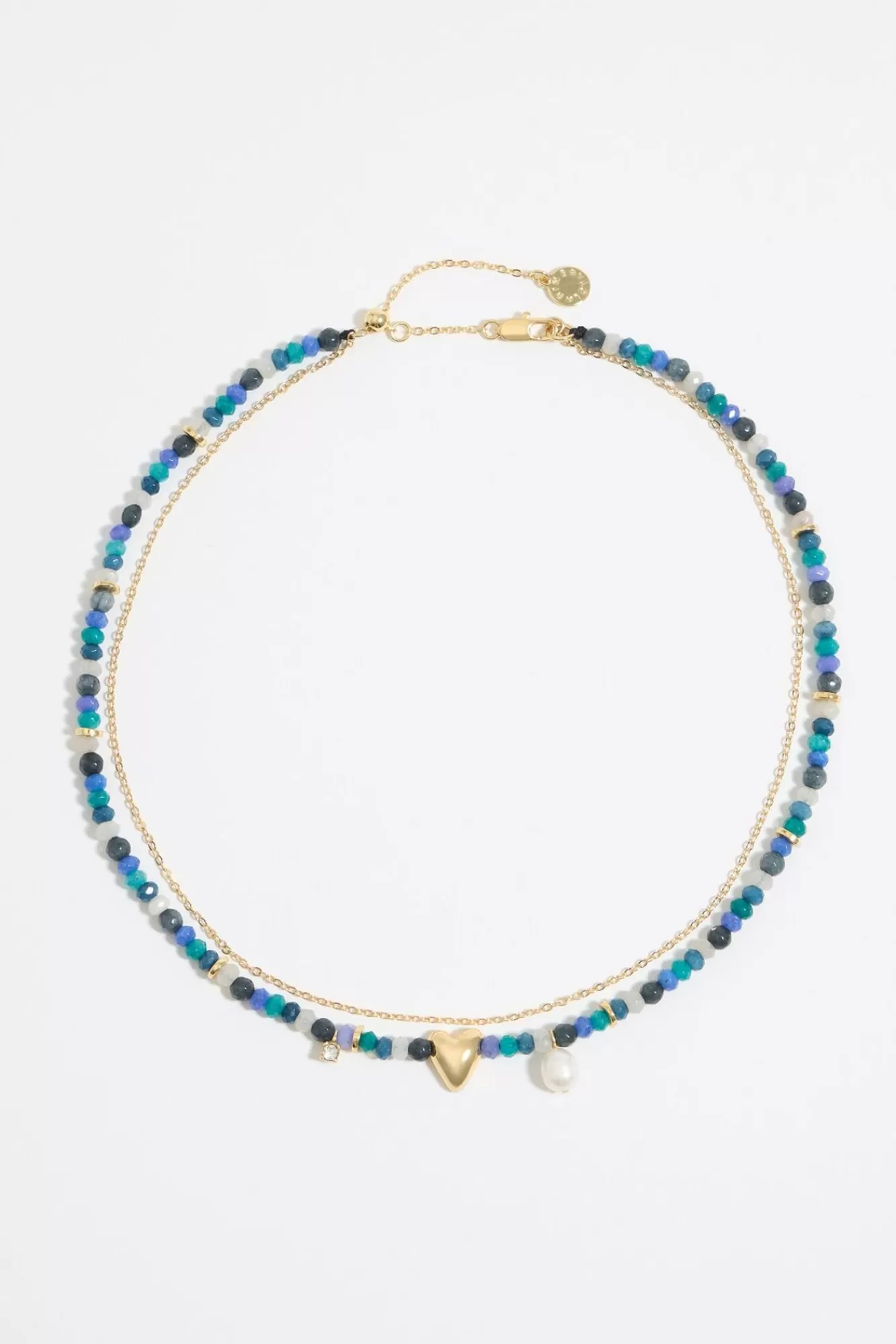 BIMBA Y LOLA Collar Piedras Multicolores Y Corazon New