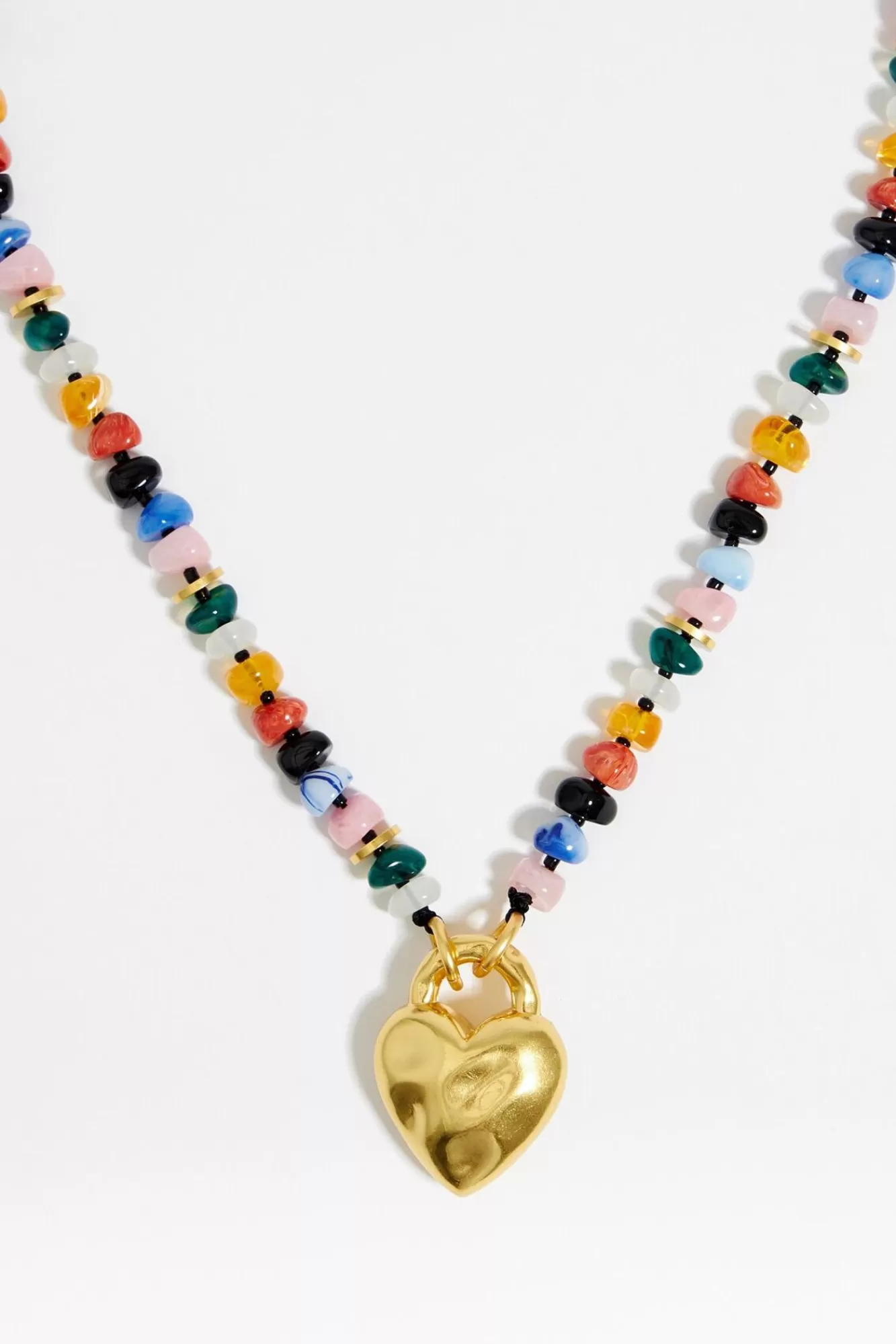 BIMBA Y LOLA Collar Resinas Multicolor Candado Corazon Online