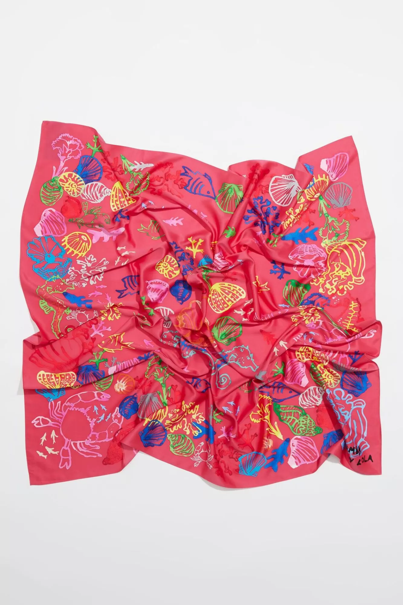 BIMBA Y LOLA Panuelo Fondo Del Mar Multicolor Fondo Fresa Cheap
