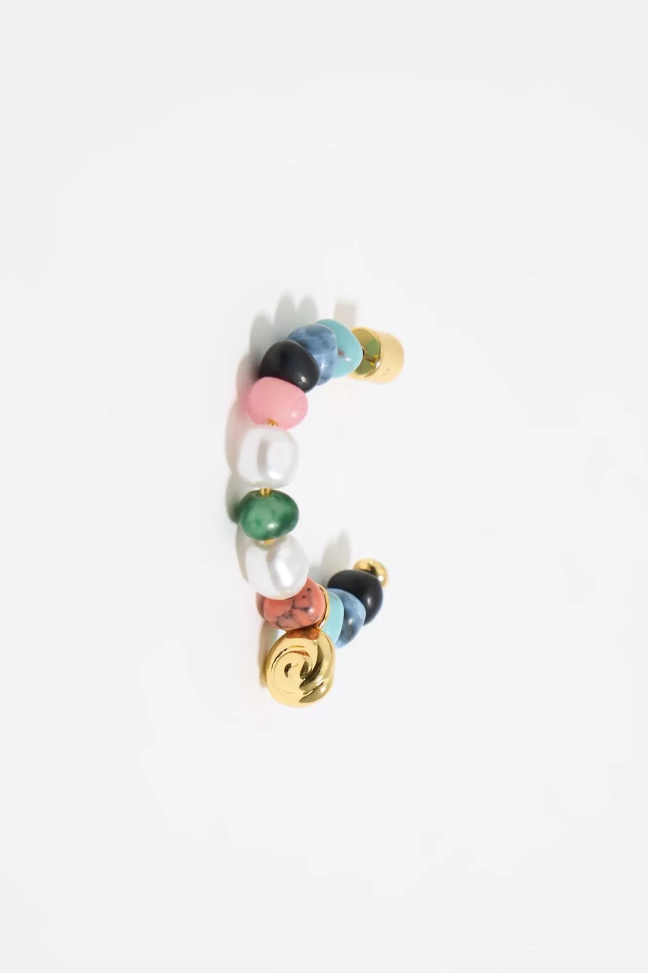 BIMBA Y LOLA Pendientes Aro Caracolas, Perlas Y Piedras Multicolores Cheap