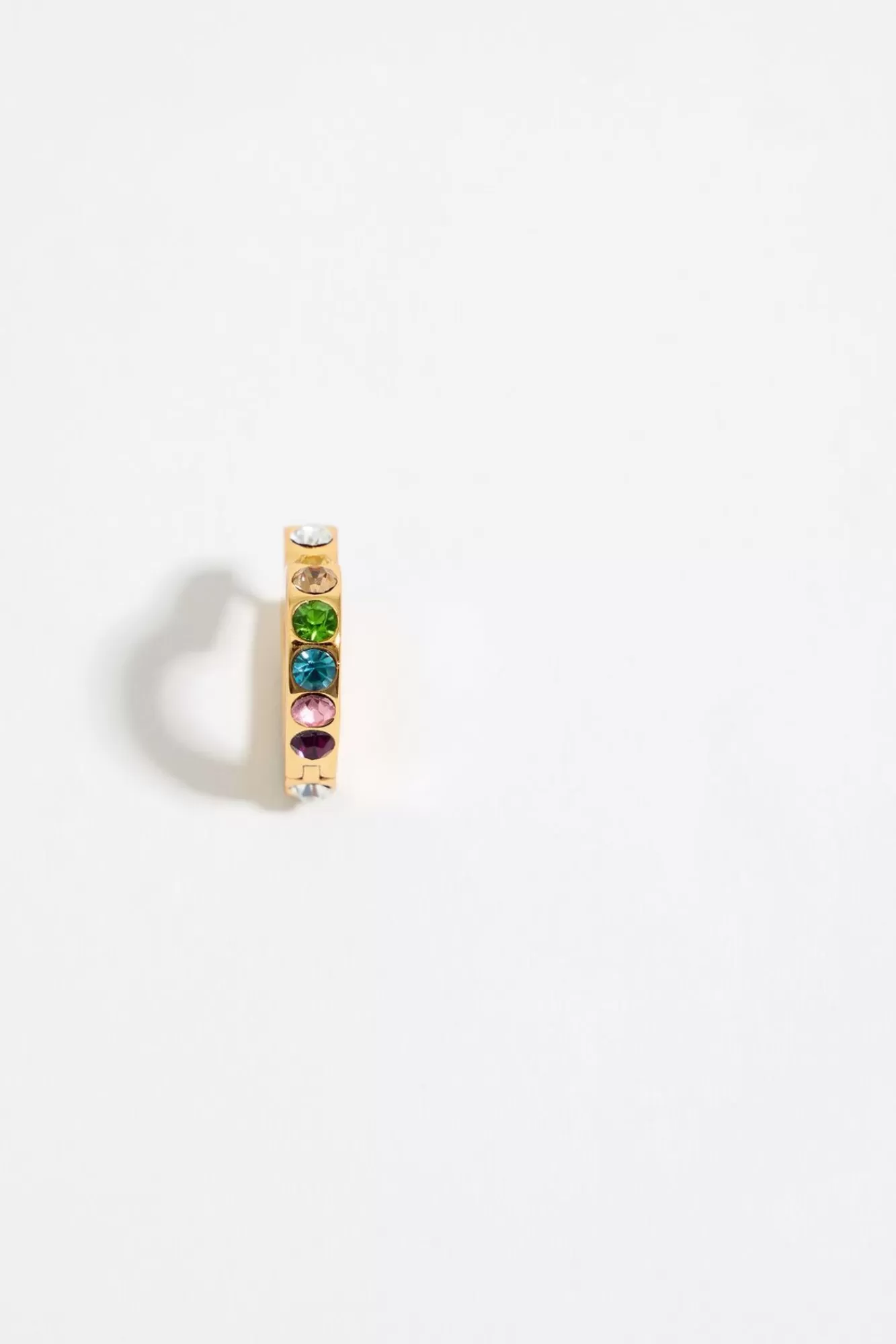 BIMBA Y LOLA Pendientes Aro Mini Corazon Cristales Multicolor Flash Sale