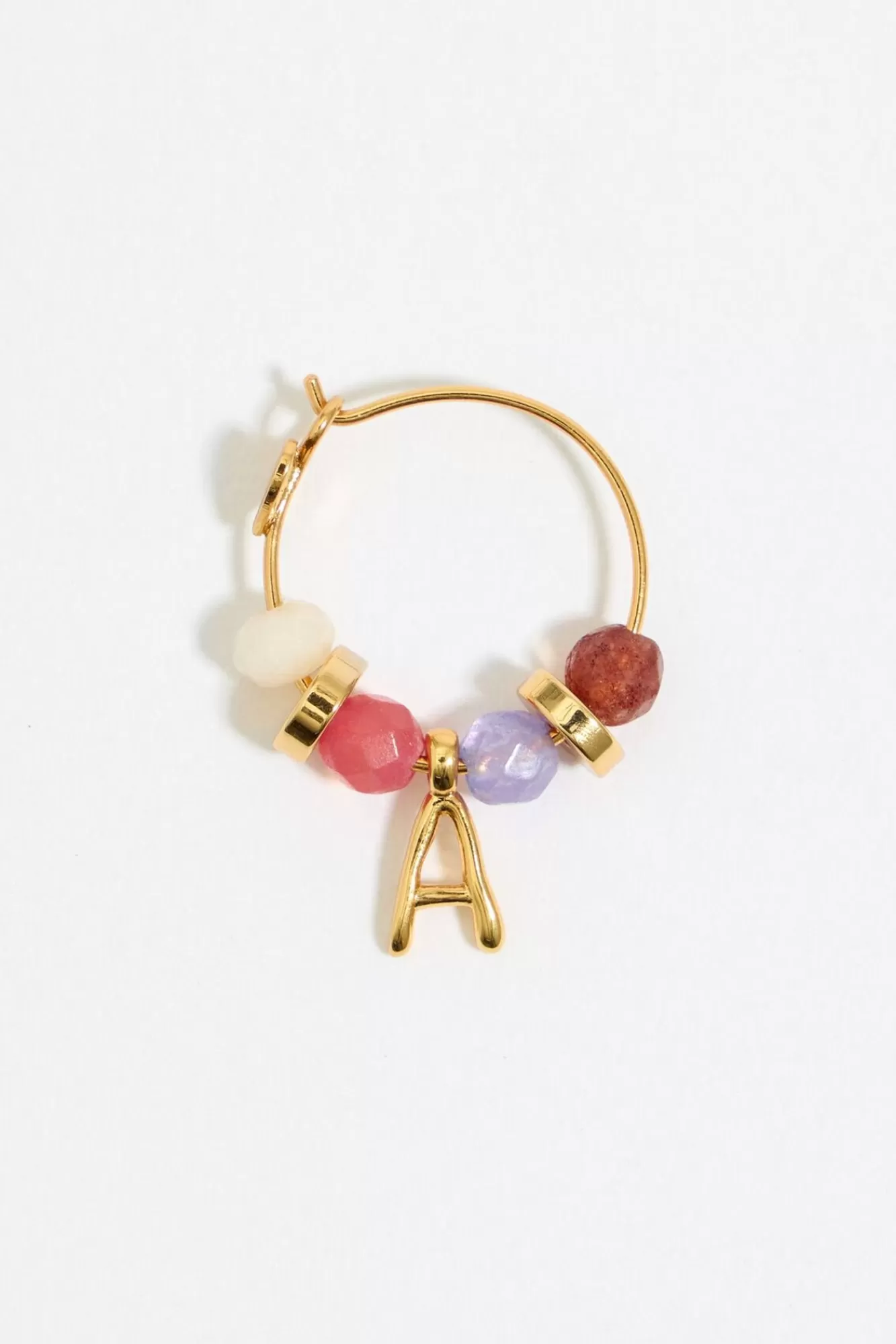 BIMBA Y LOLA Pendientes Letra A Piedras Multicolores Best Sale