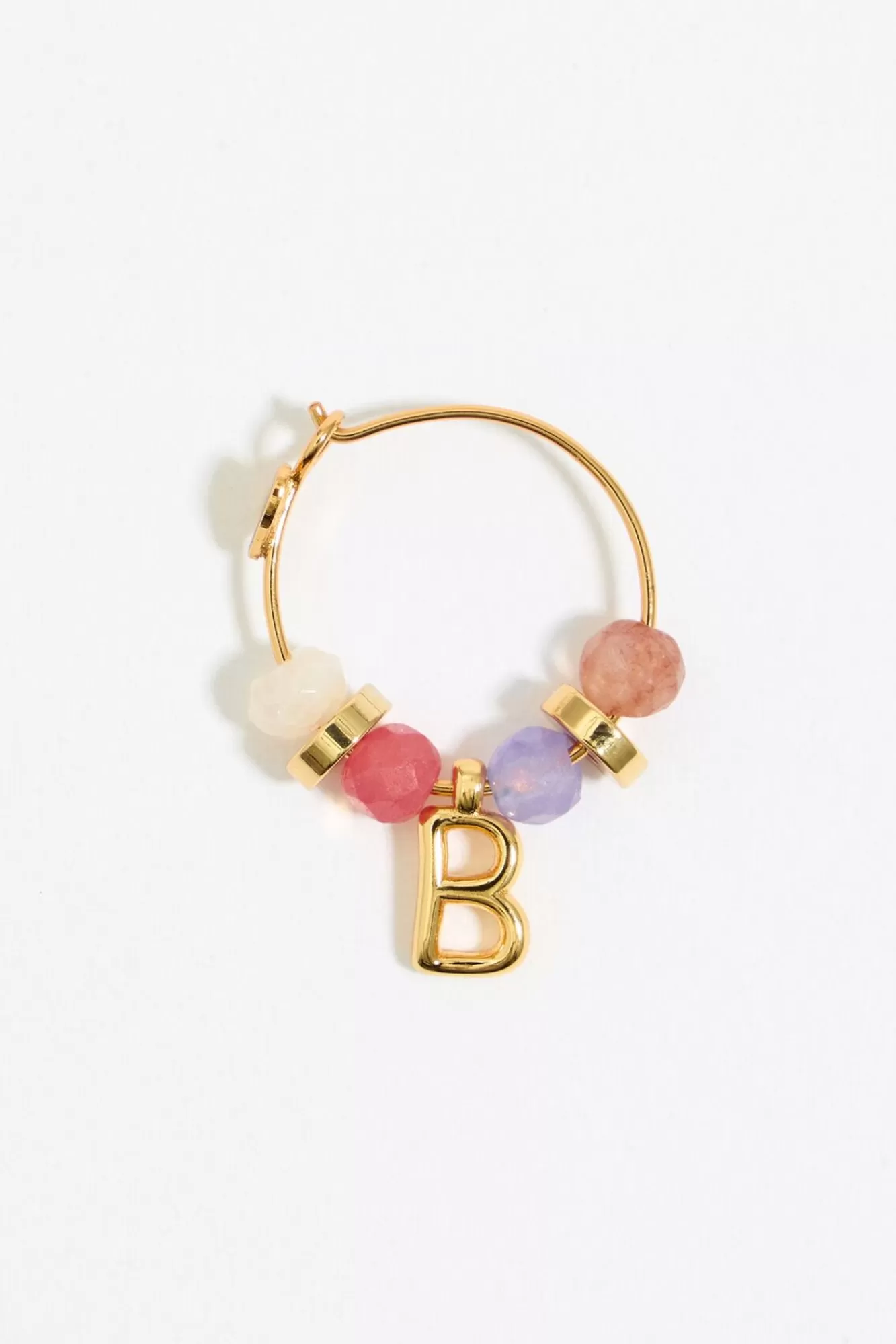 BIMBA Y LOLA Pendientes Letra B Piedras Multicolores Flash Sale