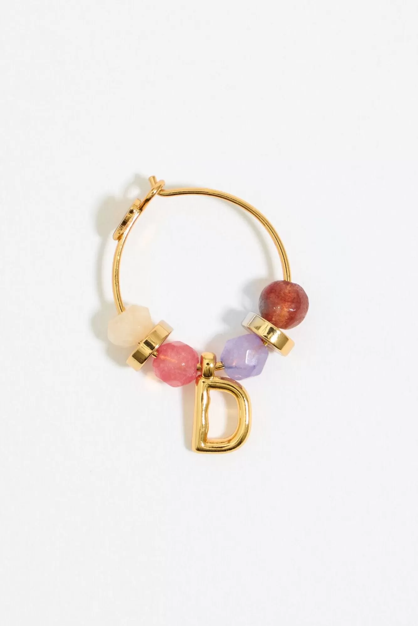 BIMBA Y LOLA Pendientes Letra D Piedras Multicolores Sale