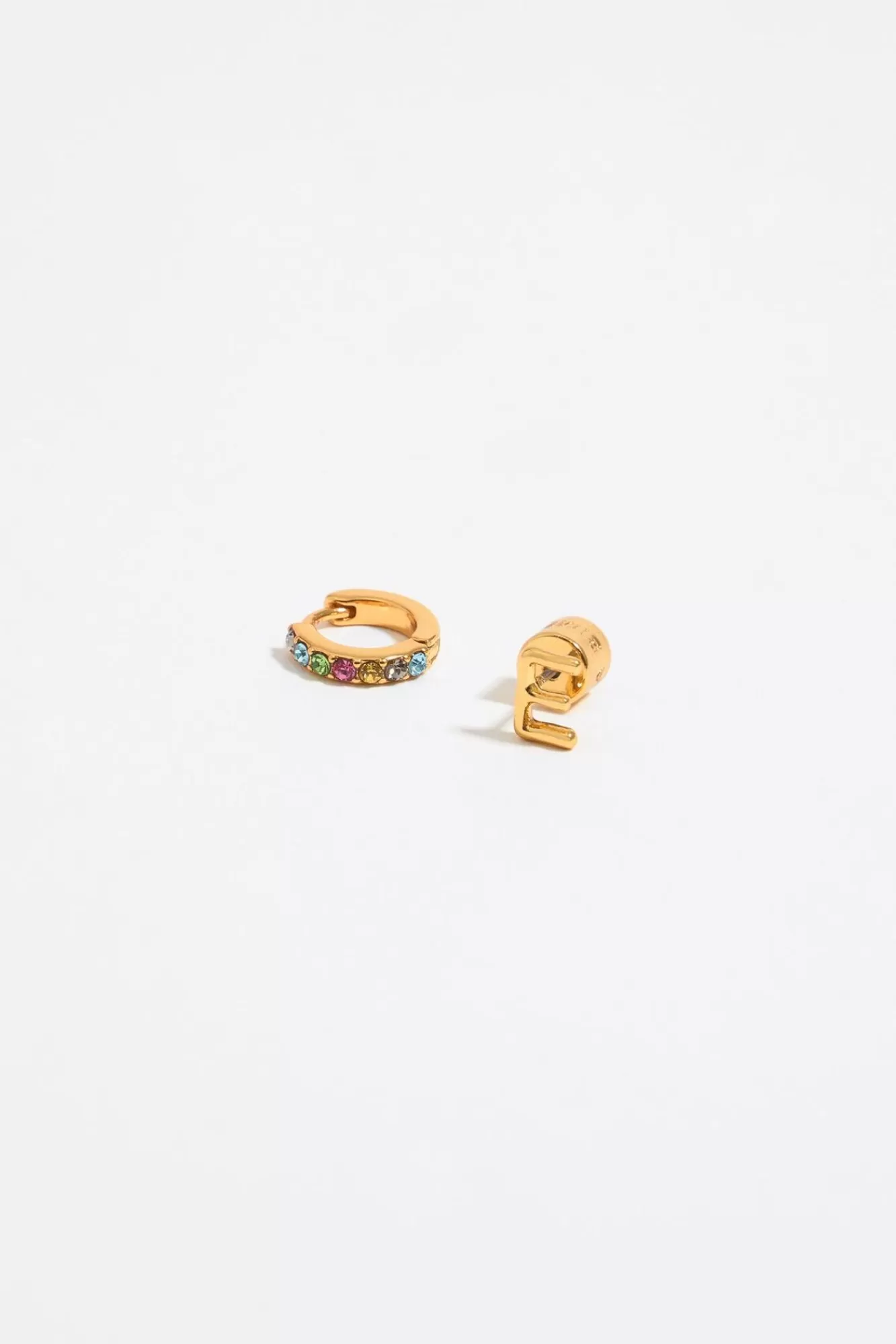 BIMBA Y LOLA Pendientes Letra E Y Aro Mini Cristales Multicolores Online