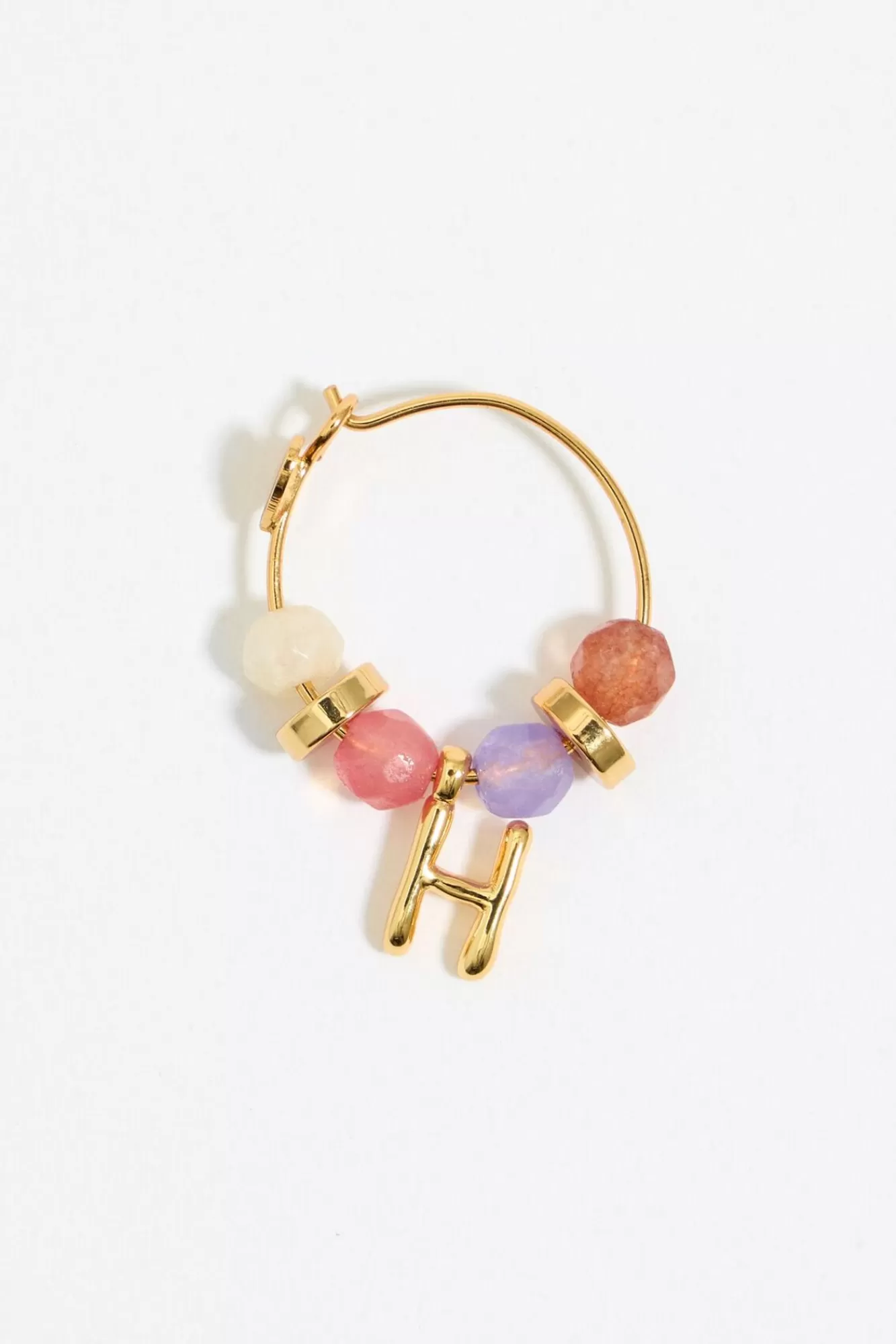 BIMBA Y LOLA Pendientes Letra H Piedras Multicolores Sale