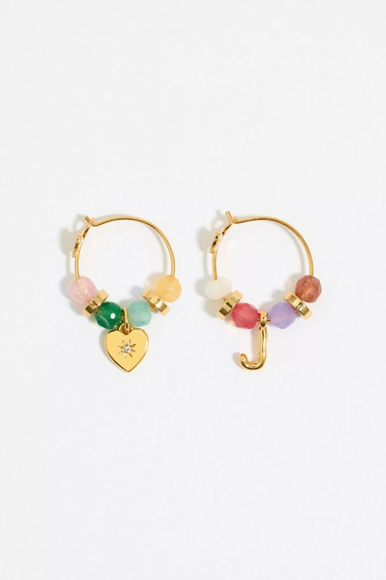 BIMBA Y LOLA Pendientes Letra J Piedras Multicolores Online