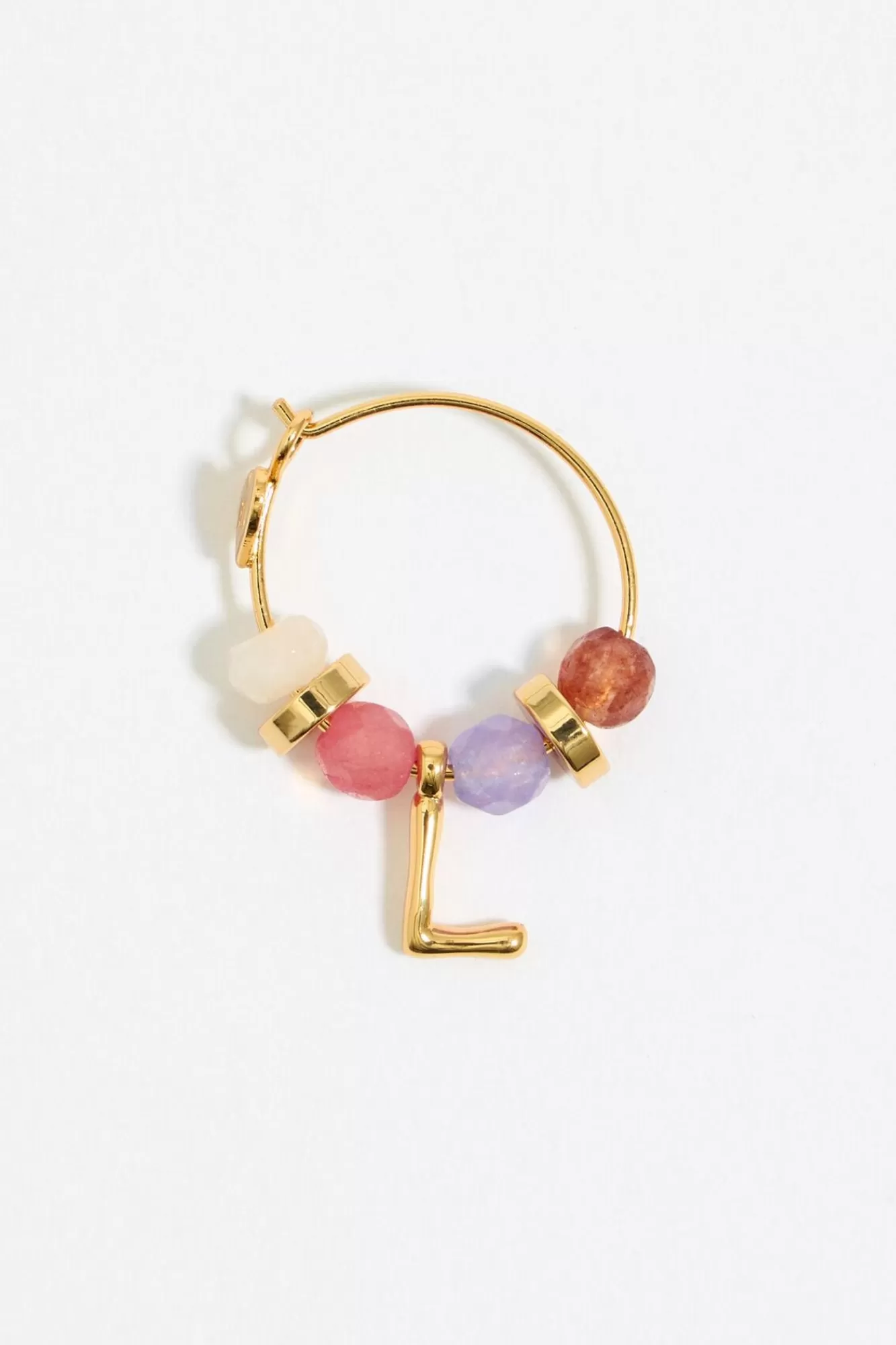 BIMBA Y LOLA Pendientes Letra L Piedras Multicolores Shop